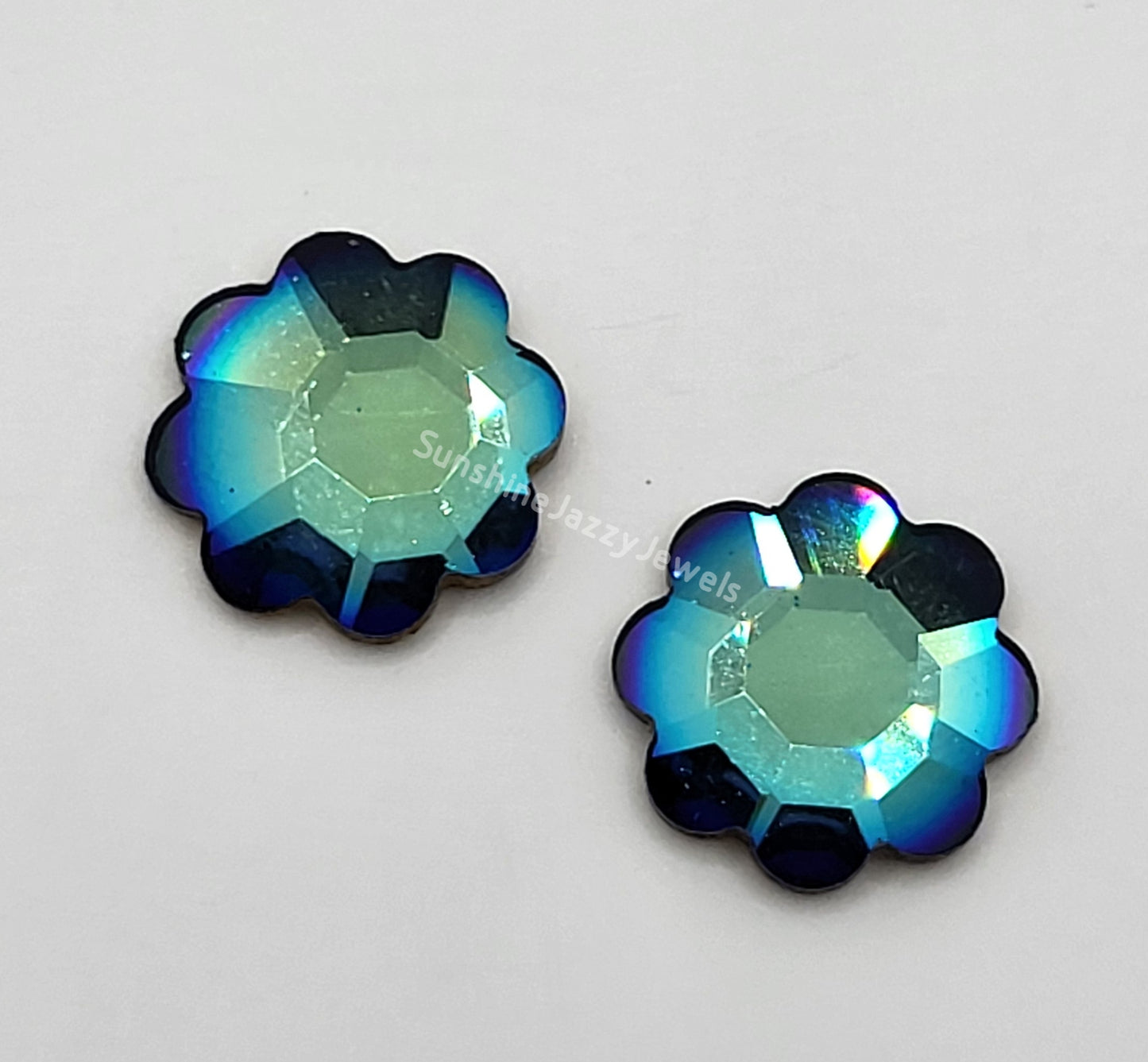 #2700 - Swarovski Crystal Margarita Flower Flatback Stone (No Hole)