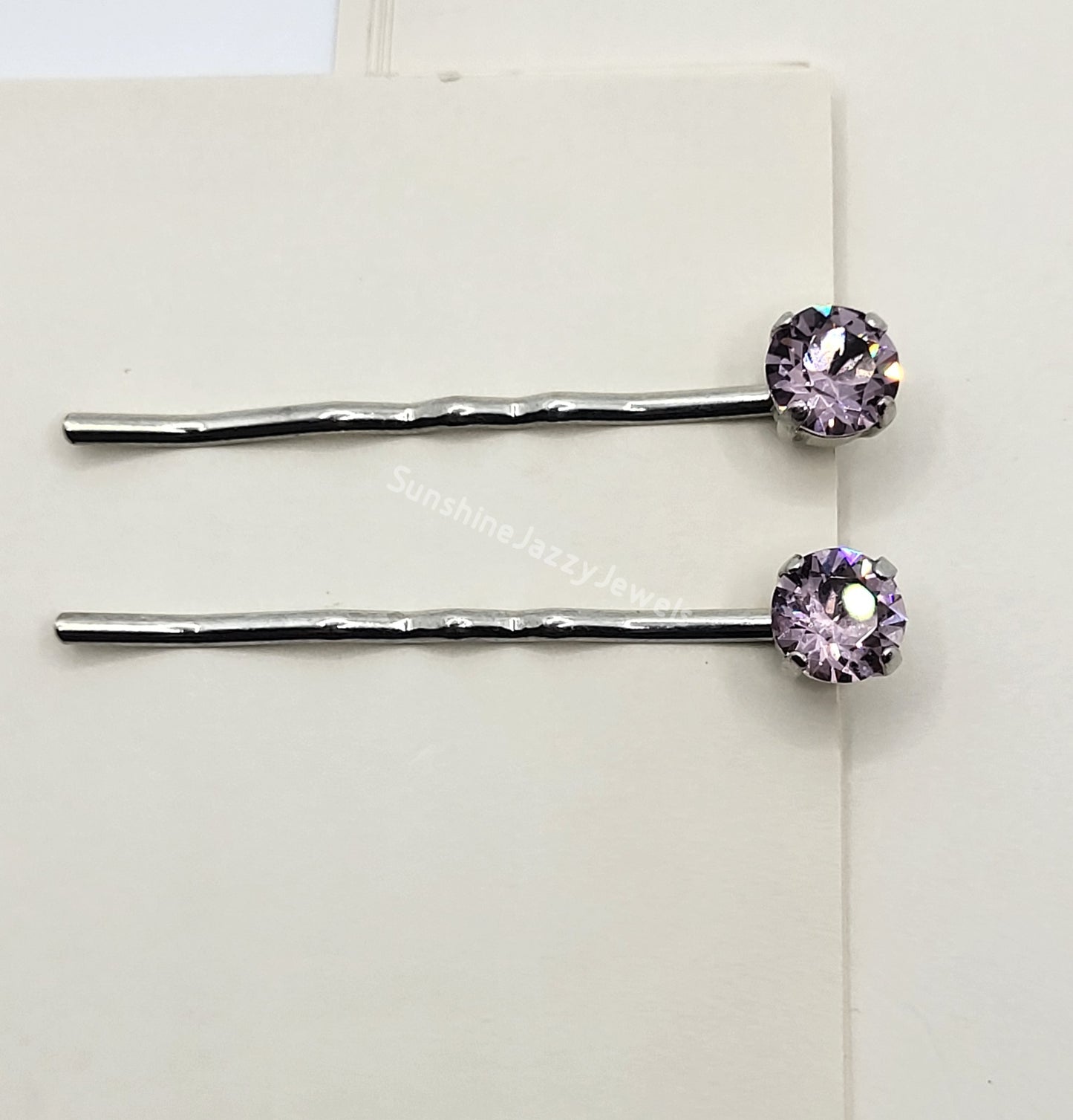 Hair/ Bobby Pins - Swarovski Crystal Chaton Stone; Pack of 2; Many Colors!