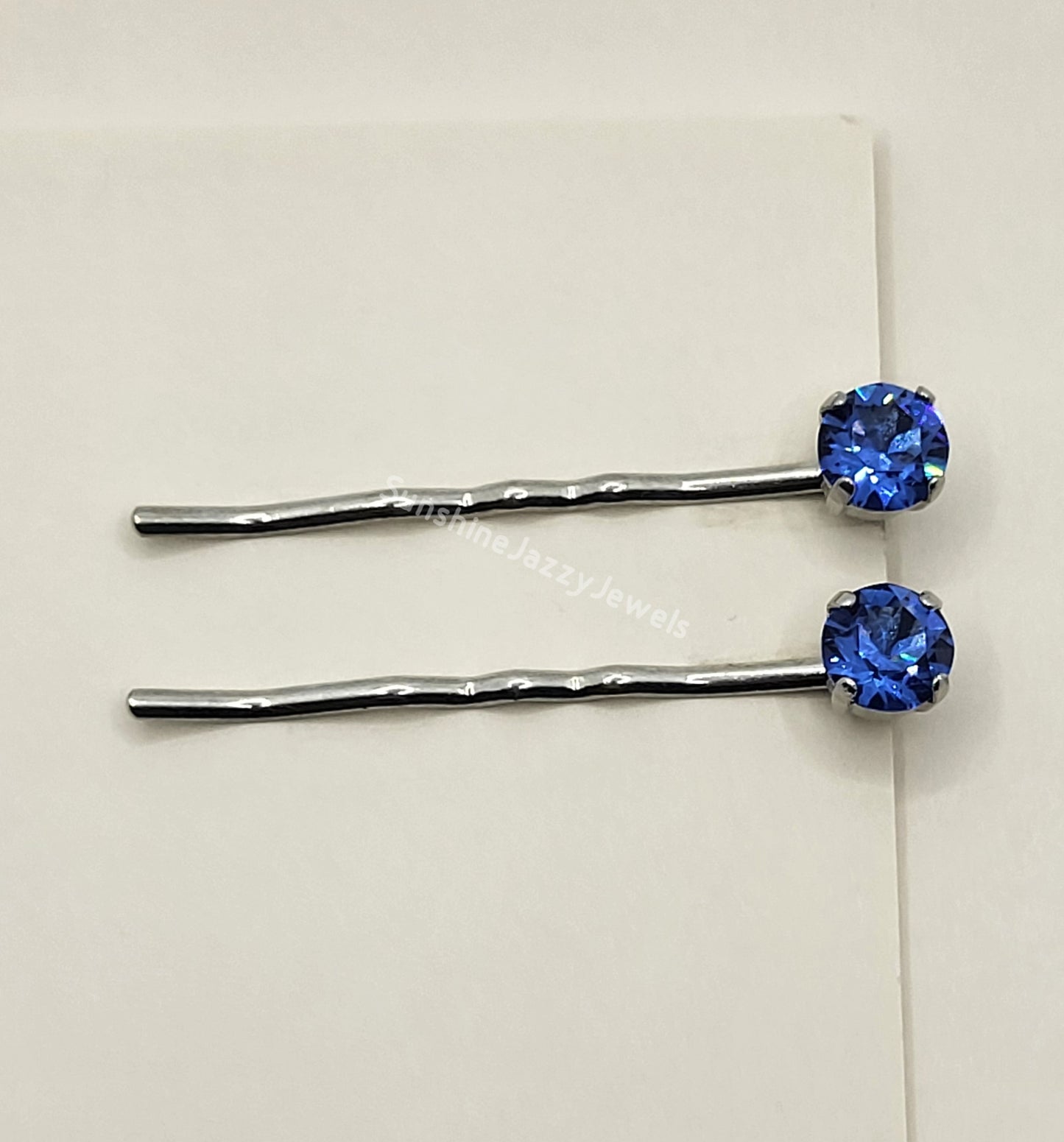 Hair/ Bobby Pins - Swarovski Crystal Chaton Stone; Pack of 2; Many Colors!