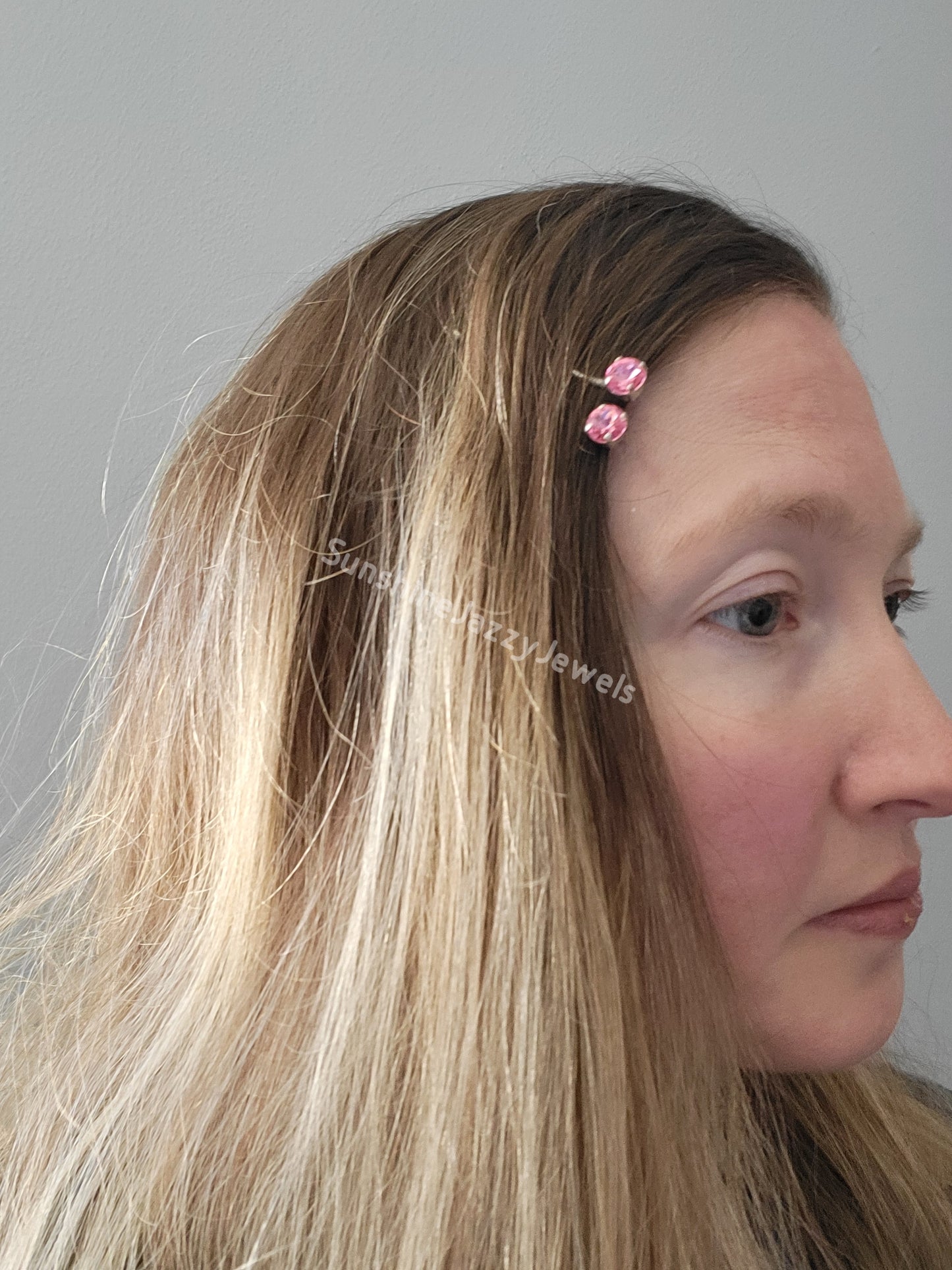 Hair/ Bobby Pins - Swarovski Crystal Chaton Stone; Pack of 2; Many Colors!