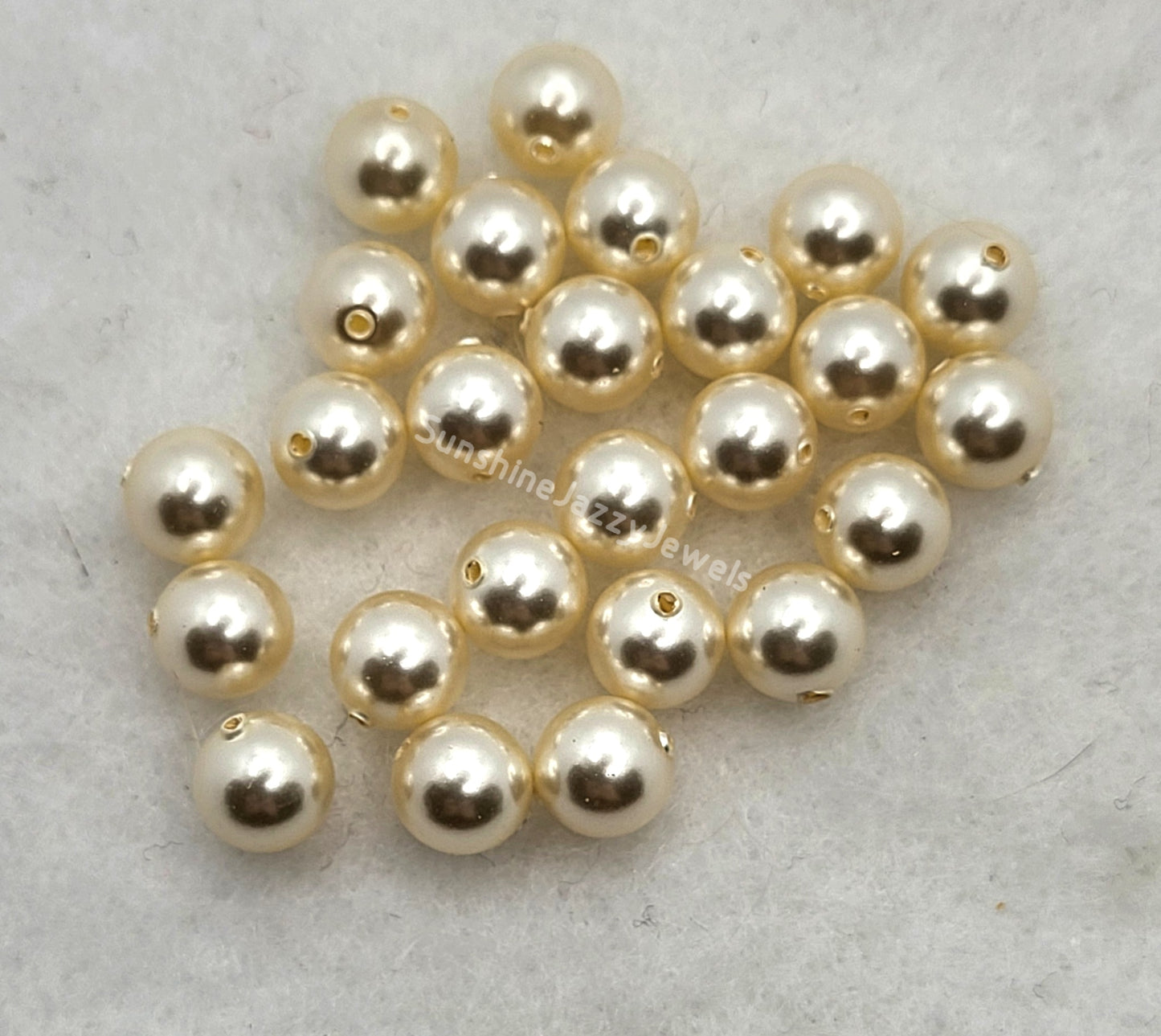 #5810 - Swarovski Crystal 8mm Round Pearl Beads; 10pc per pack
