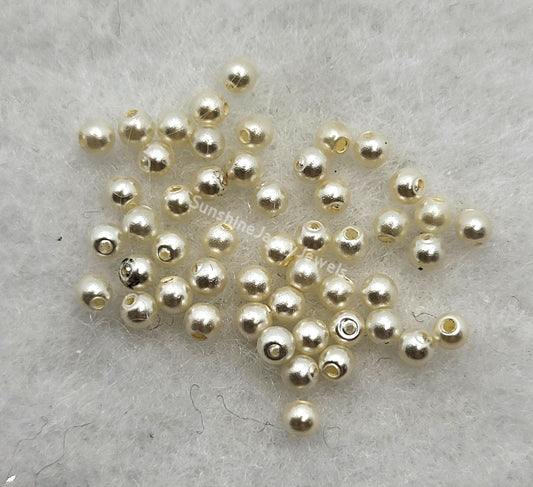 #5810 - 50pc Swarovski Crystal 2mm Light Creamrose Round Pearl Beads; LAST ONE