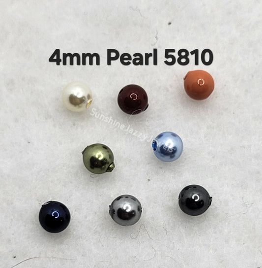 #5810 - Swarovski Crystal 4mm Round Pearls; 25pc per pack