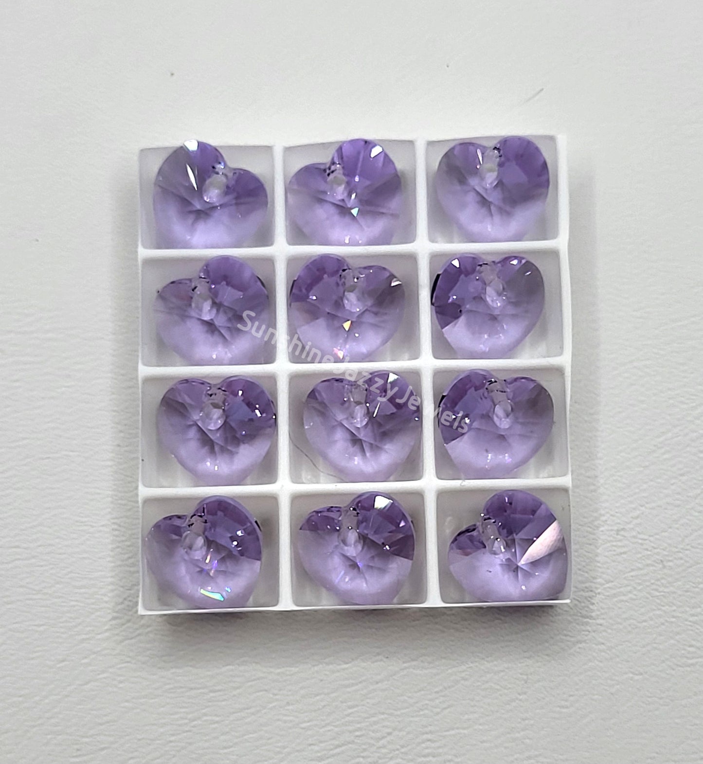 AMAZING DEAL! 12pc Swarovski Crystal 10mm Heart 6202 Pendants; Many Color Choices!