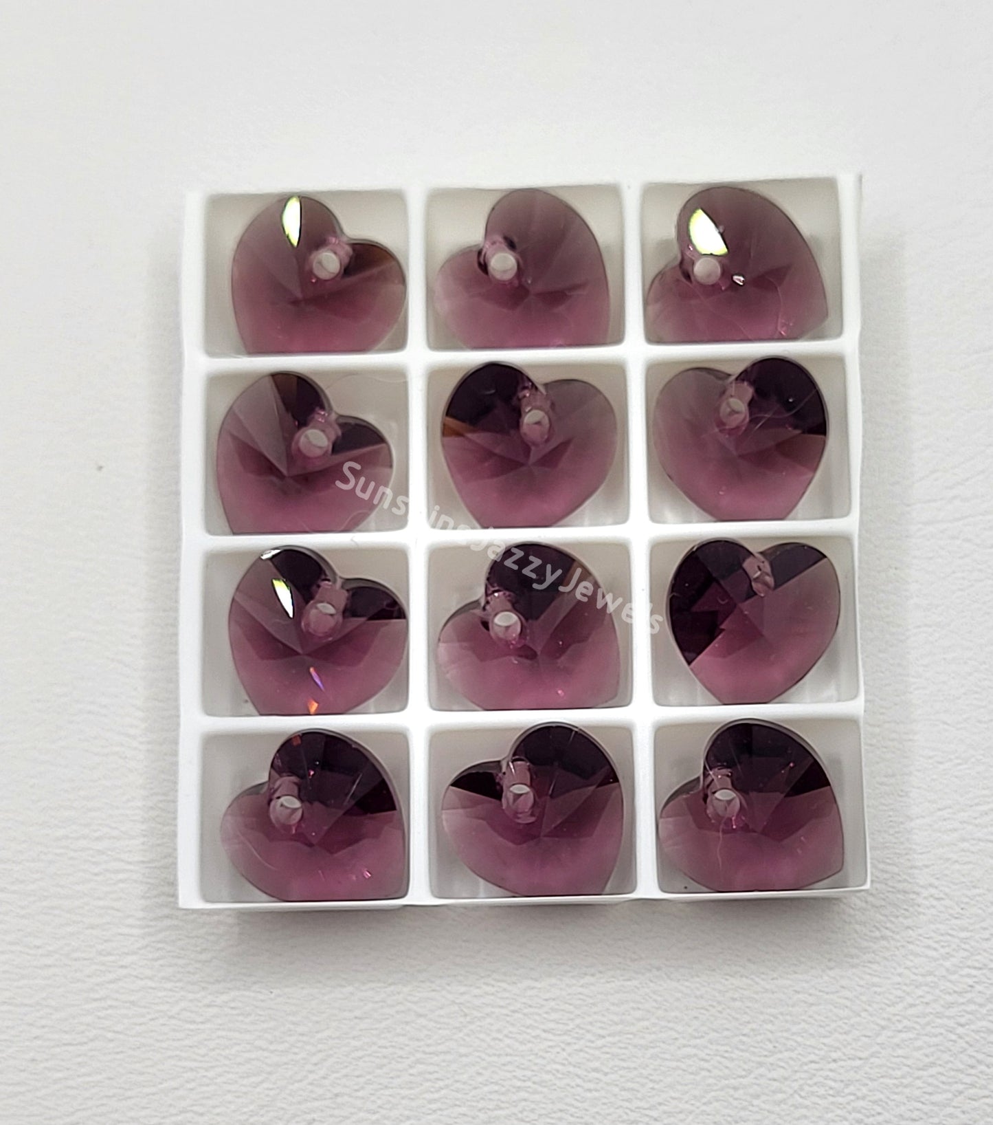 AMAZING DEAL! 12pc Swarovski Crystal 10mm Heart 6202 Pendants; Many Color Choices!