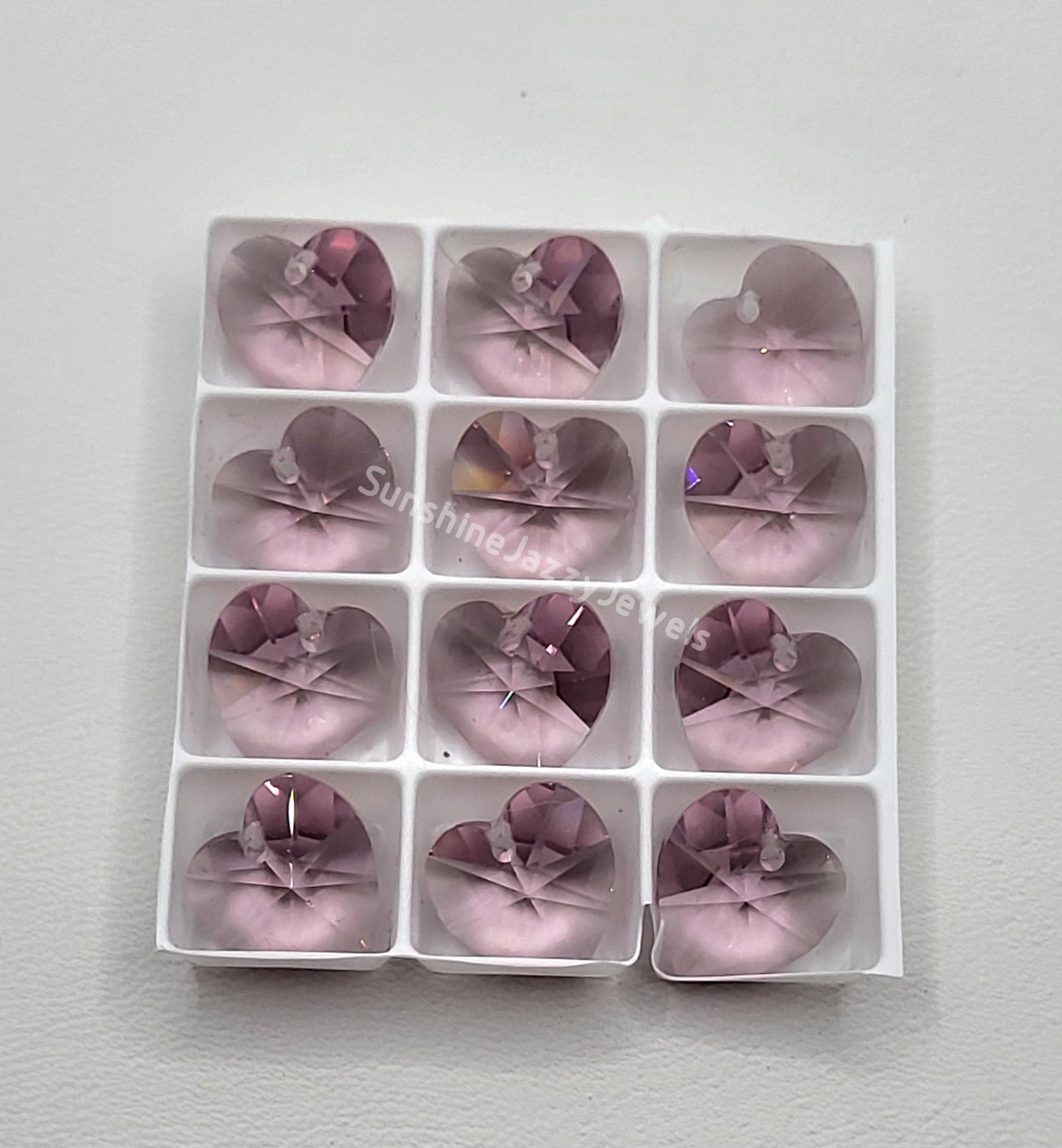 AMAZING DEAL! 12pc Swarovski Crystal 10mm Heart 6202 Pendants; Many Color Choices!
