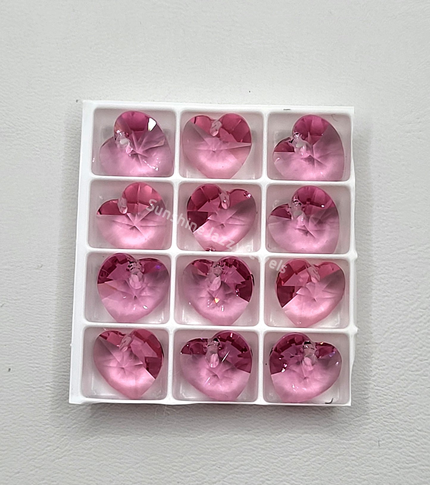 AMAZING DEAL! 12pc Swarovski Crystal 10mm Heart 6202 Pendants; Many Color Choices!