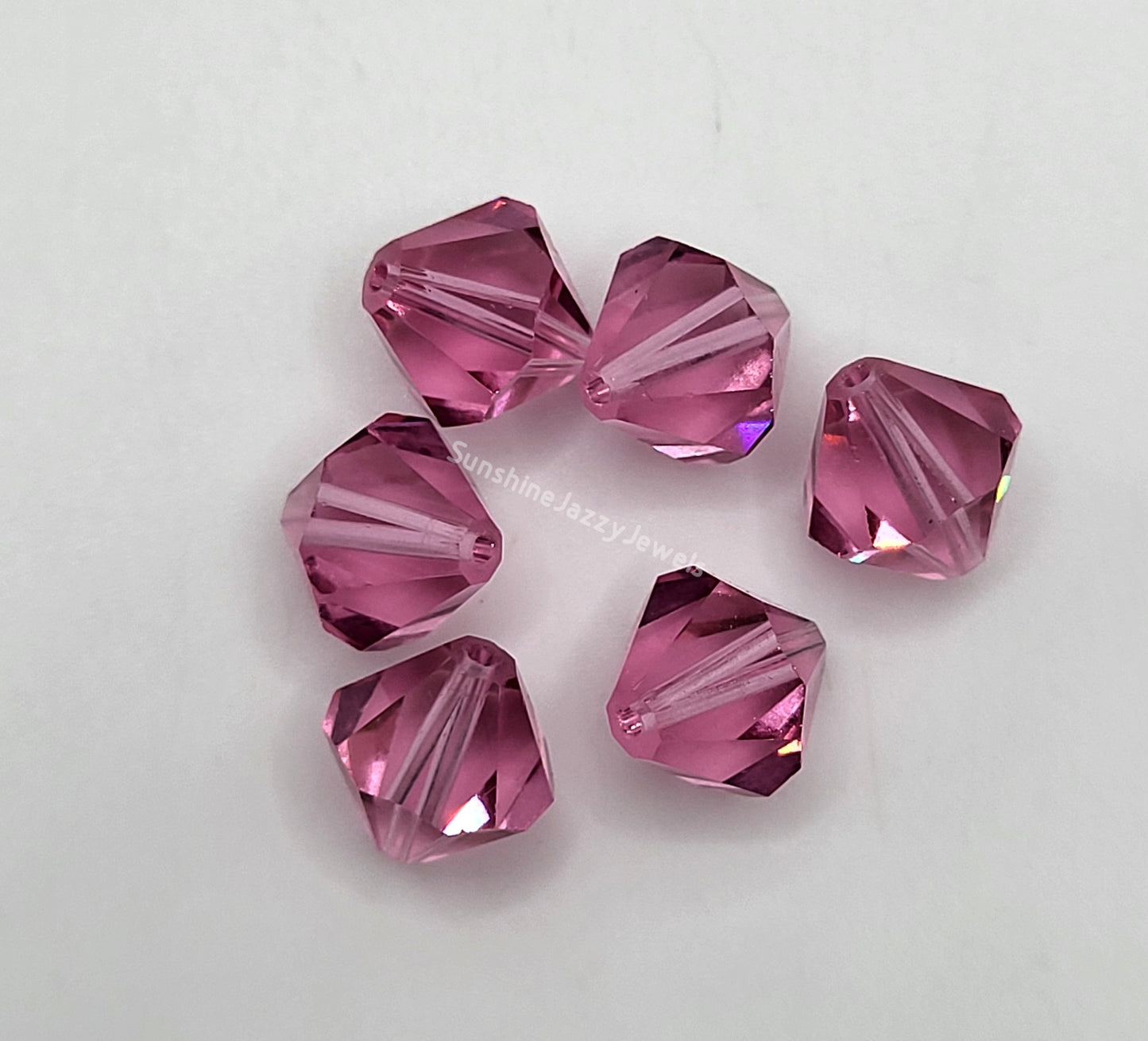 #5328 - Swarovski Crystal 10mm Bicone Beads; Classic Colors; 6pc per pack
