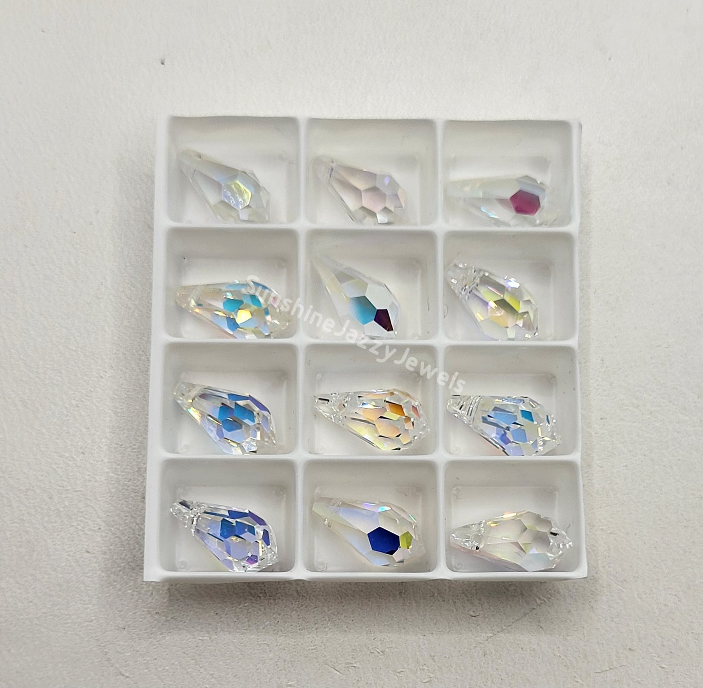 AMAZING DEAL! 12-pack Swarovski Crystal 11mm Teardrop 6000 Pendants; MANY COLORS