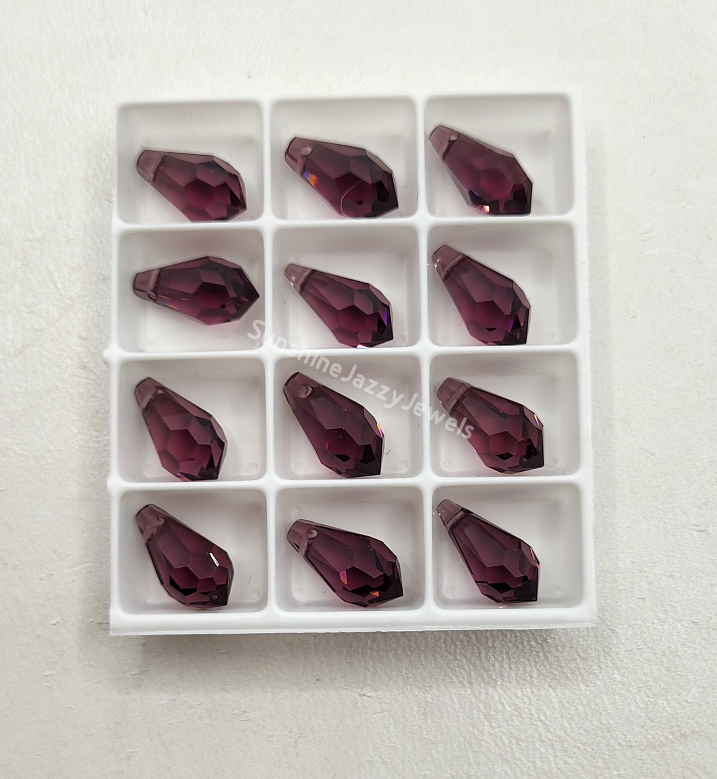 AMAZING DEAL! 12-pack Swarovski Crystal 11mm Teardrop 6000 Pendants; MANY COLORS