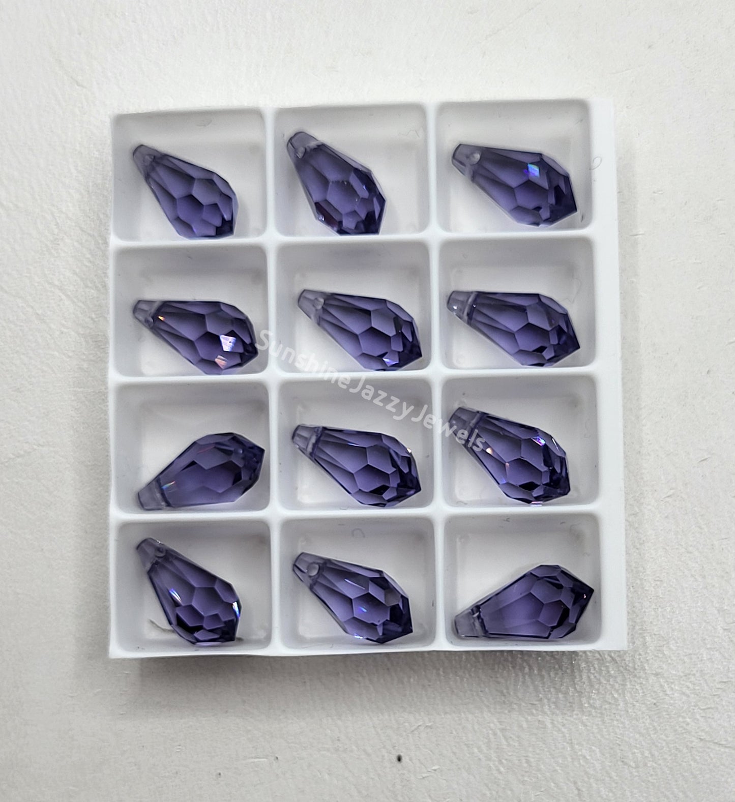 AMAZING DEAL! 12-pack Swarovski Crystal 11mm Teardrop 6000 Pendants; MANY COLORS