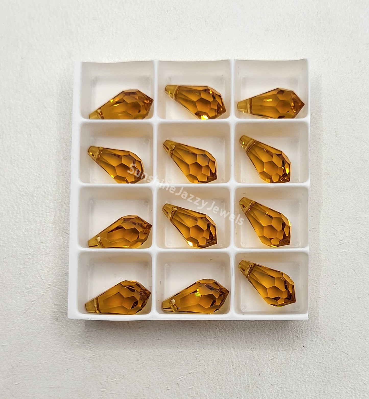 AMAZING DEAL! 12-pack Swarovski Crystal 11mm Teardrop 6000 Pendants; MANY COLORS