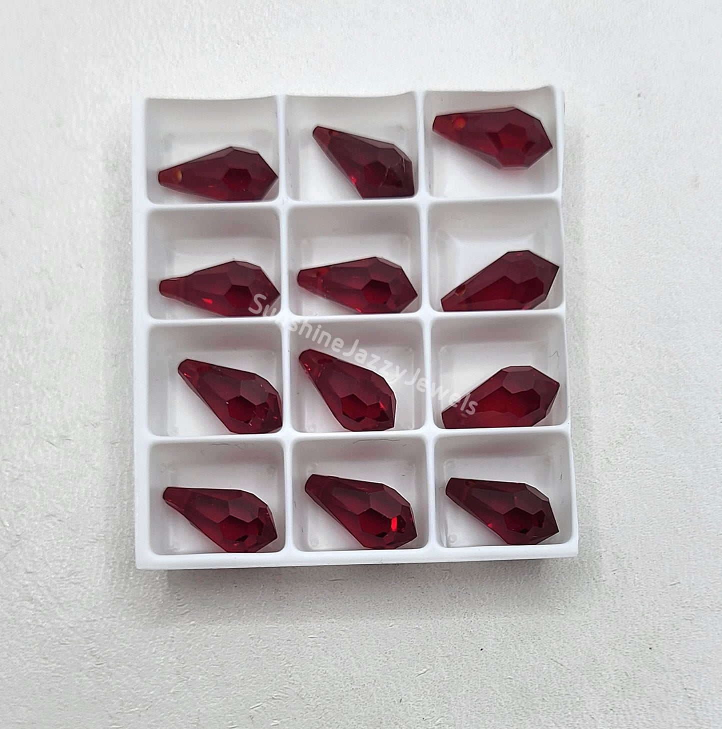 AMAZING DEAL! 12-pack Swarovski Crystal 11mm Teardrop 6000 Pendants; MANY COLORS
