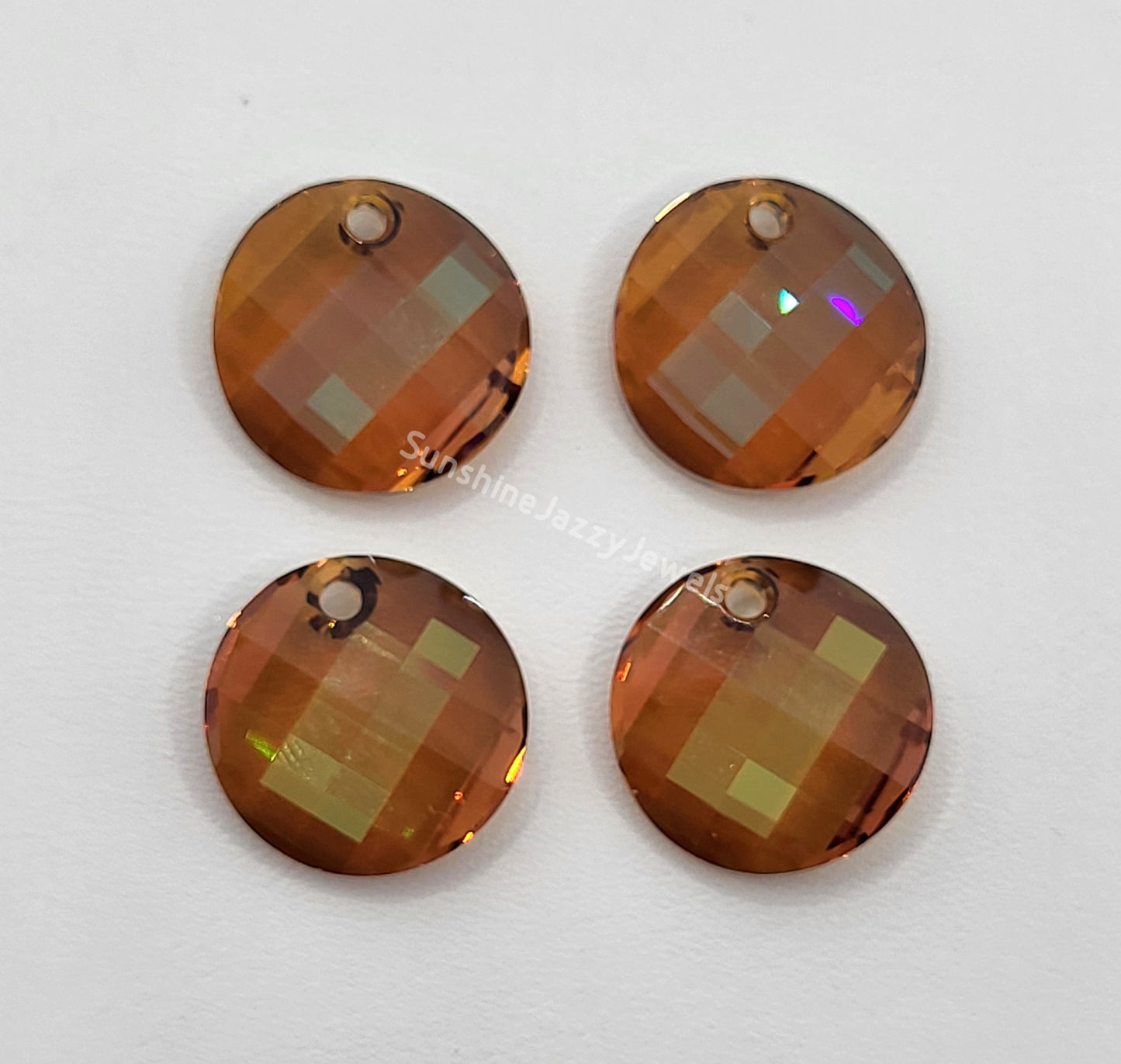AMAZING DEAL! 4pc Swarovski Crystal Copper 18mm Twist 6621 Pendants
