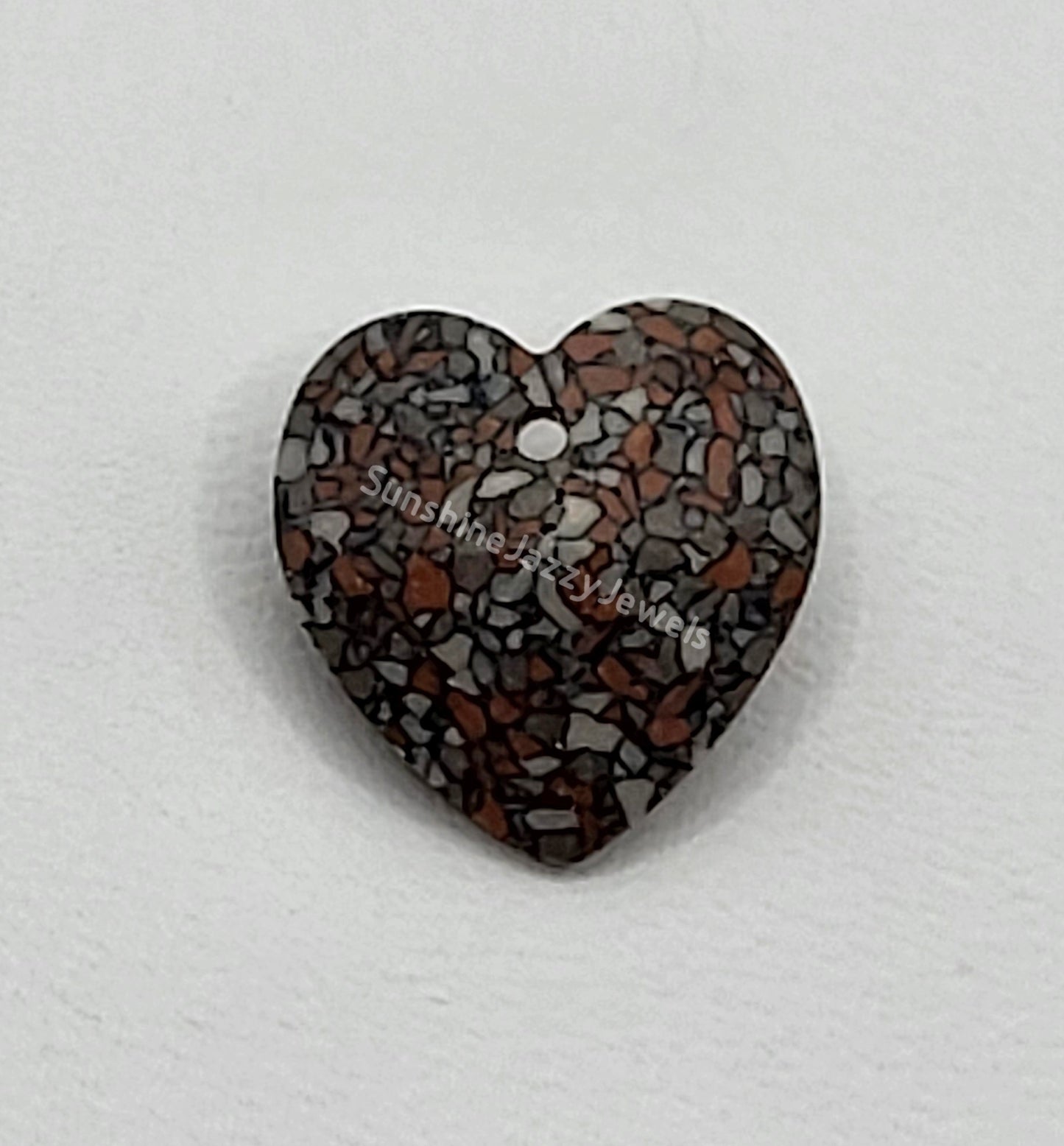 AMAZING DEAL! Swarovski Crystal Marbled Terracotta 14mm Heart 6228/B Pendant