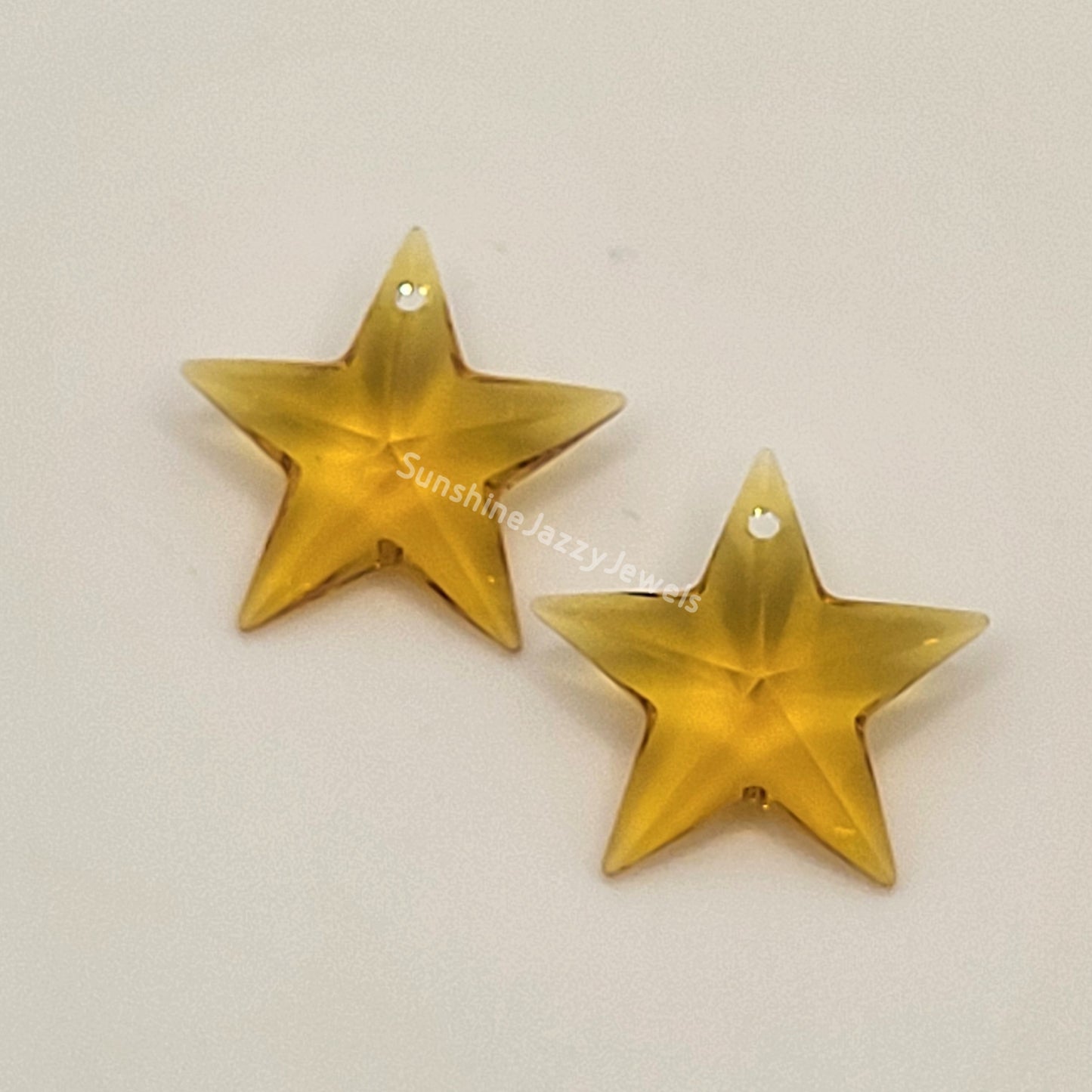 Sterling Silver Earrings - Swarovski Crystal Star Pendant; Many Colors
