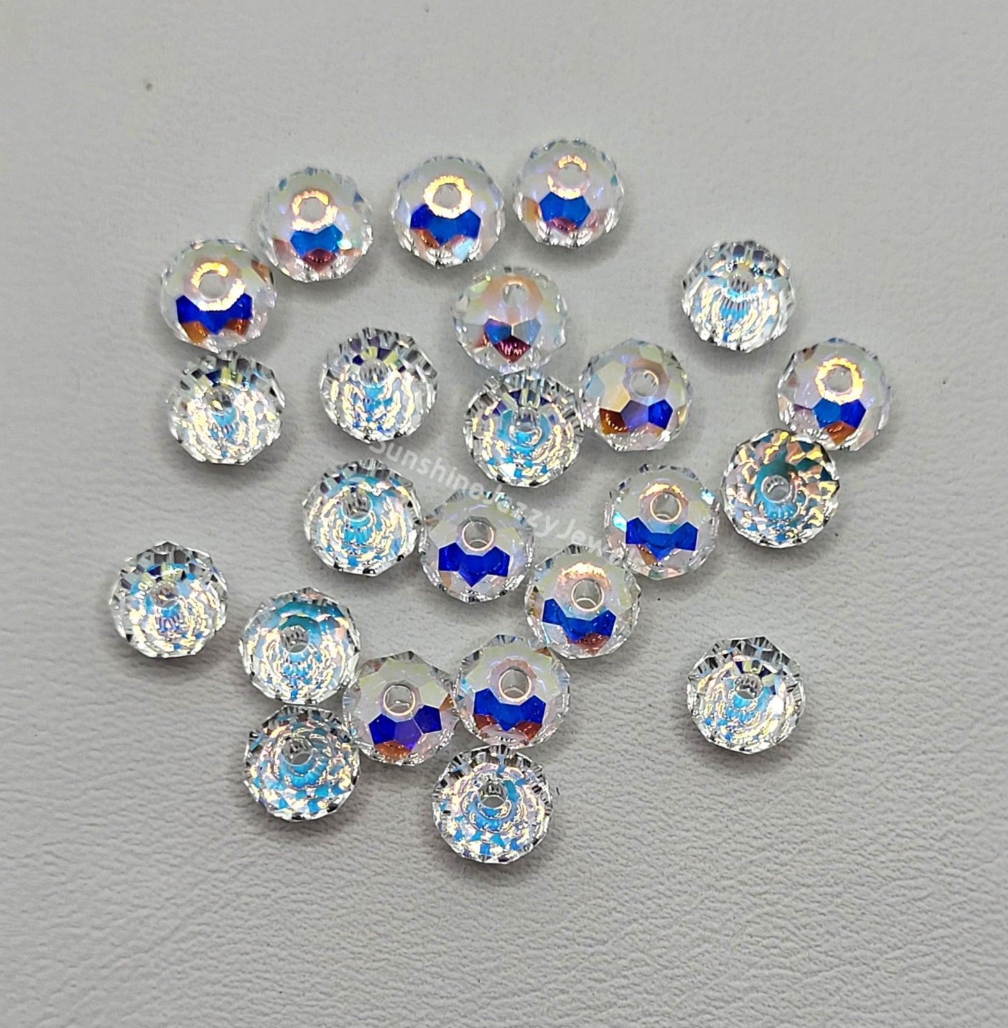 #5040 - Swarovski Crystal 6mm Briolette/ Donut/ Spacer Beads