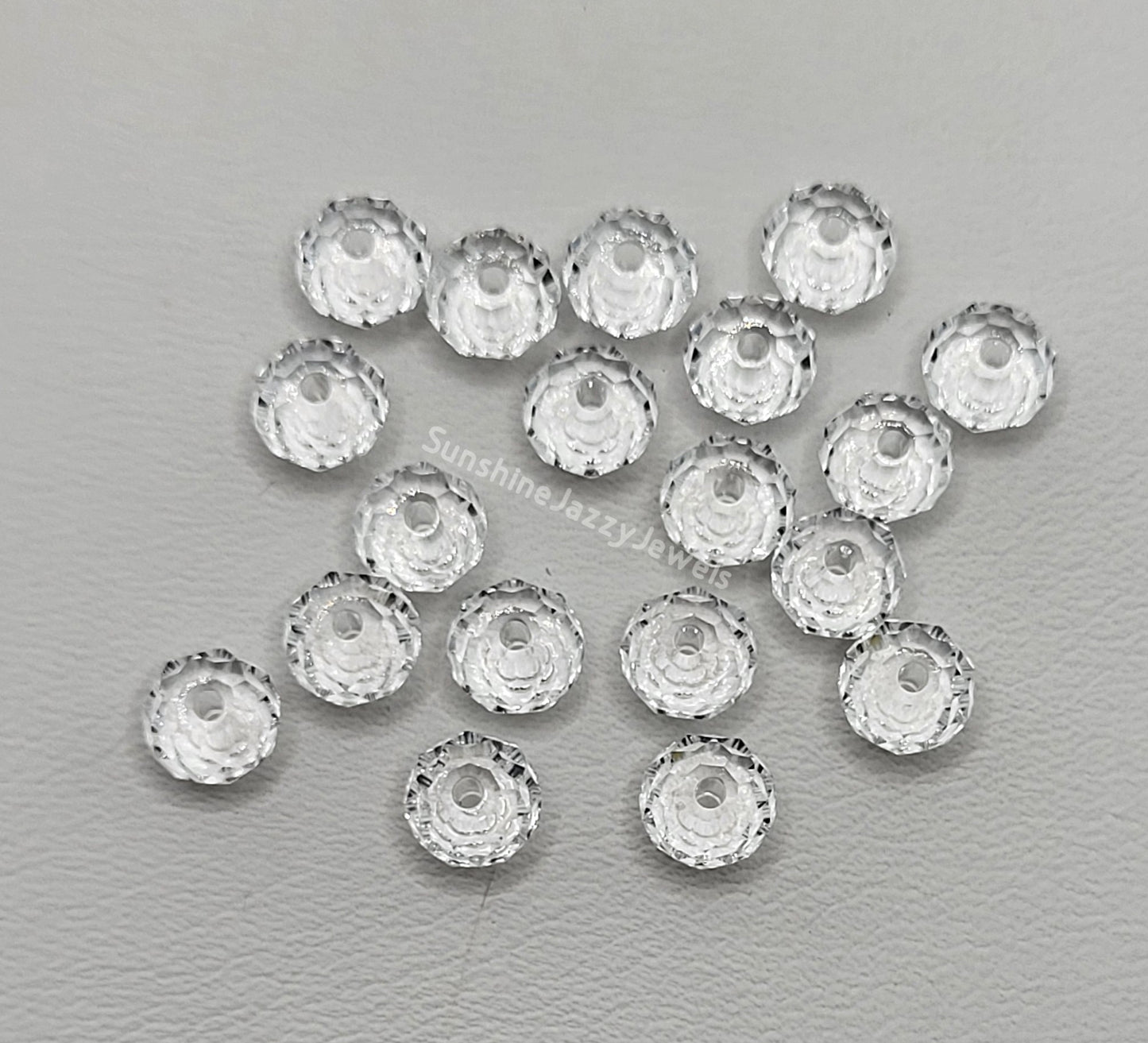 #5040 - Swarovski Crystal 6mm Briolette/ Donut/ Spacer Beads