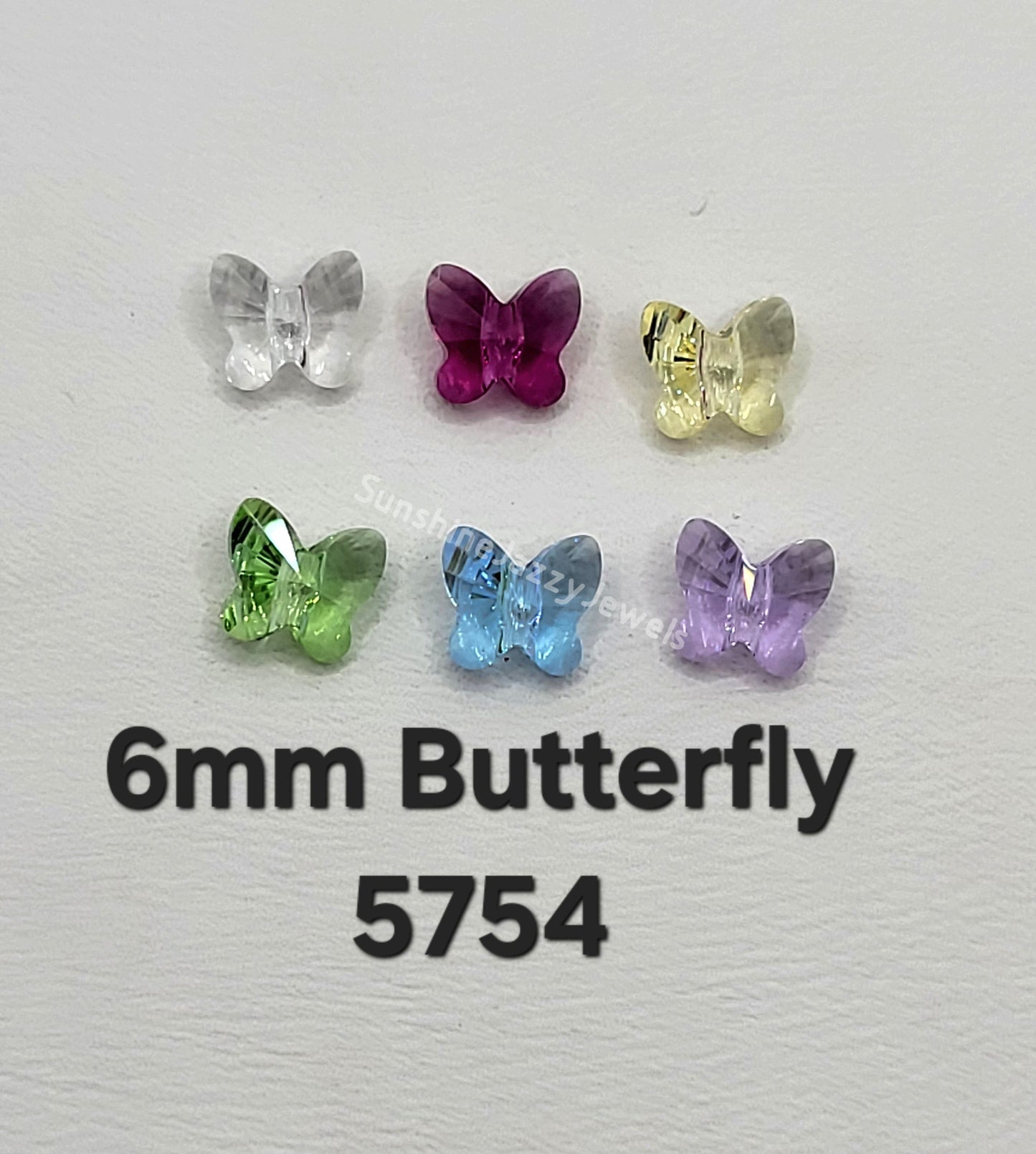 #5754 - Swarovski Crystal 6mm Butterfly Beads