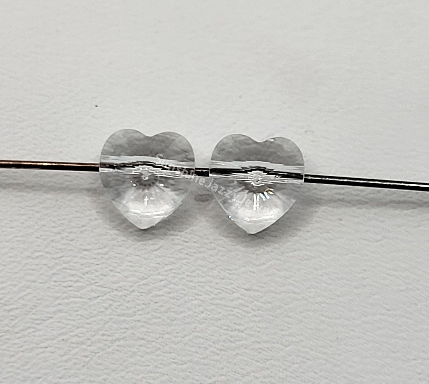 #5742 - Swarovski Crystal 8mm Heart Beads; Clear, Clear AB, or Siam