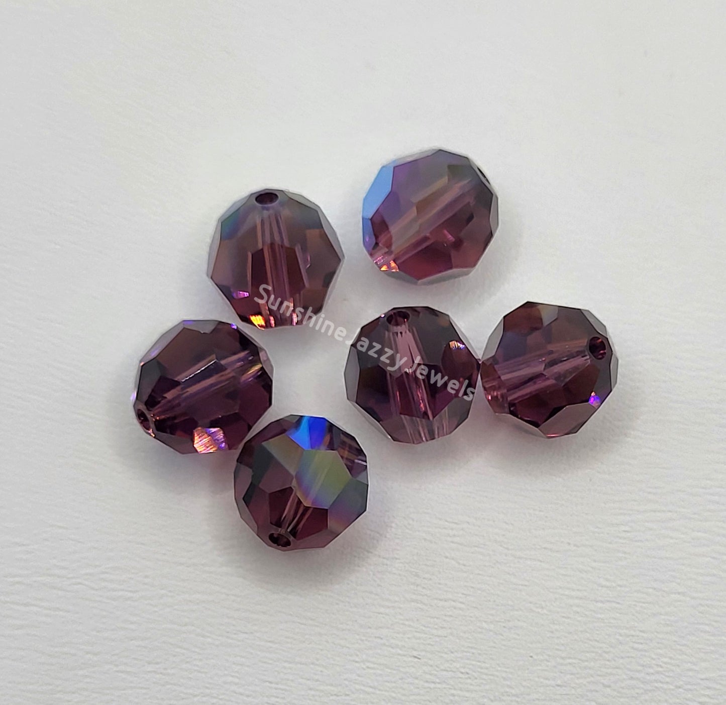 #5000 - Swarovski Crystal 10mm Round Beads; w/ AB Finish