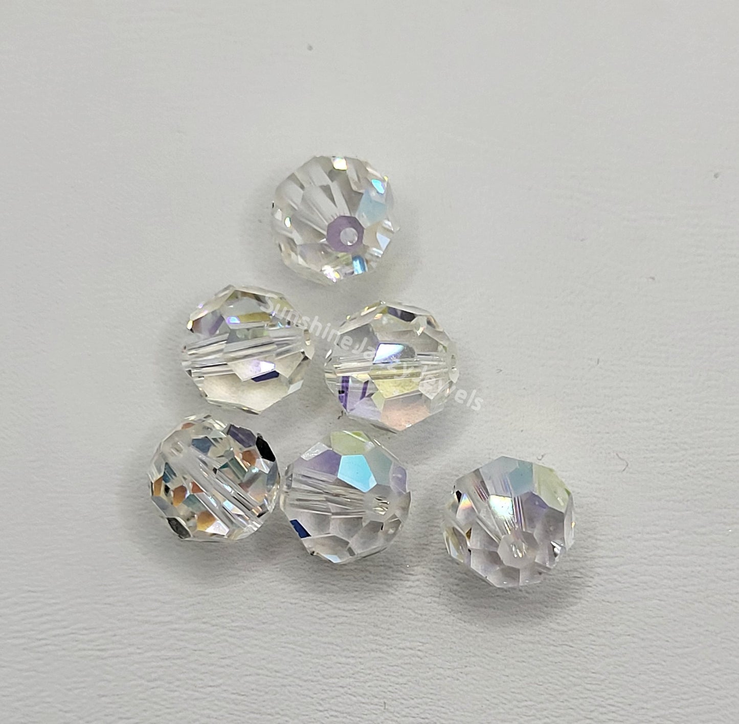 #5000 - Swarovski Crystal 10mm Round Beads; w/ AB Finish