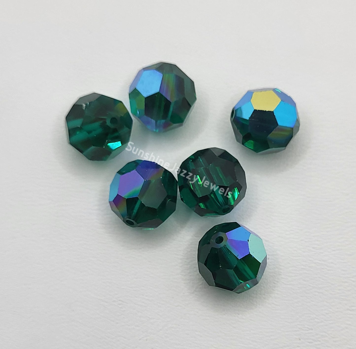 #5000 - Swarovski Crystal 10mm Round Beads; w/ AB Finish