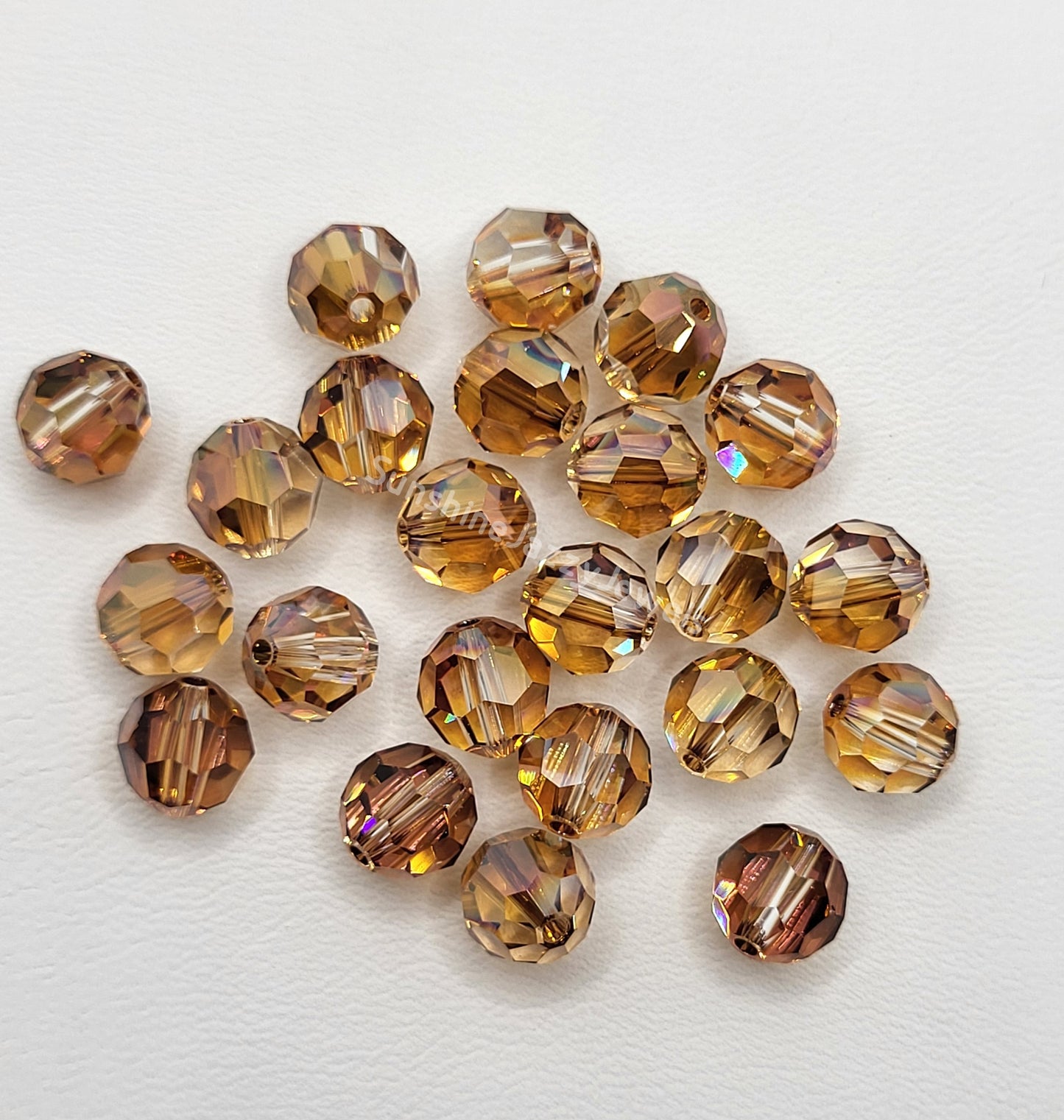 #5000 - Swarovski Crystal 4mm Faceted Round Beads w/ Crystal Effect