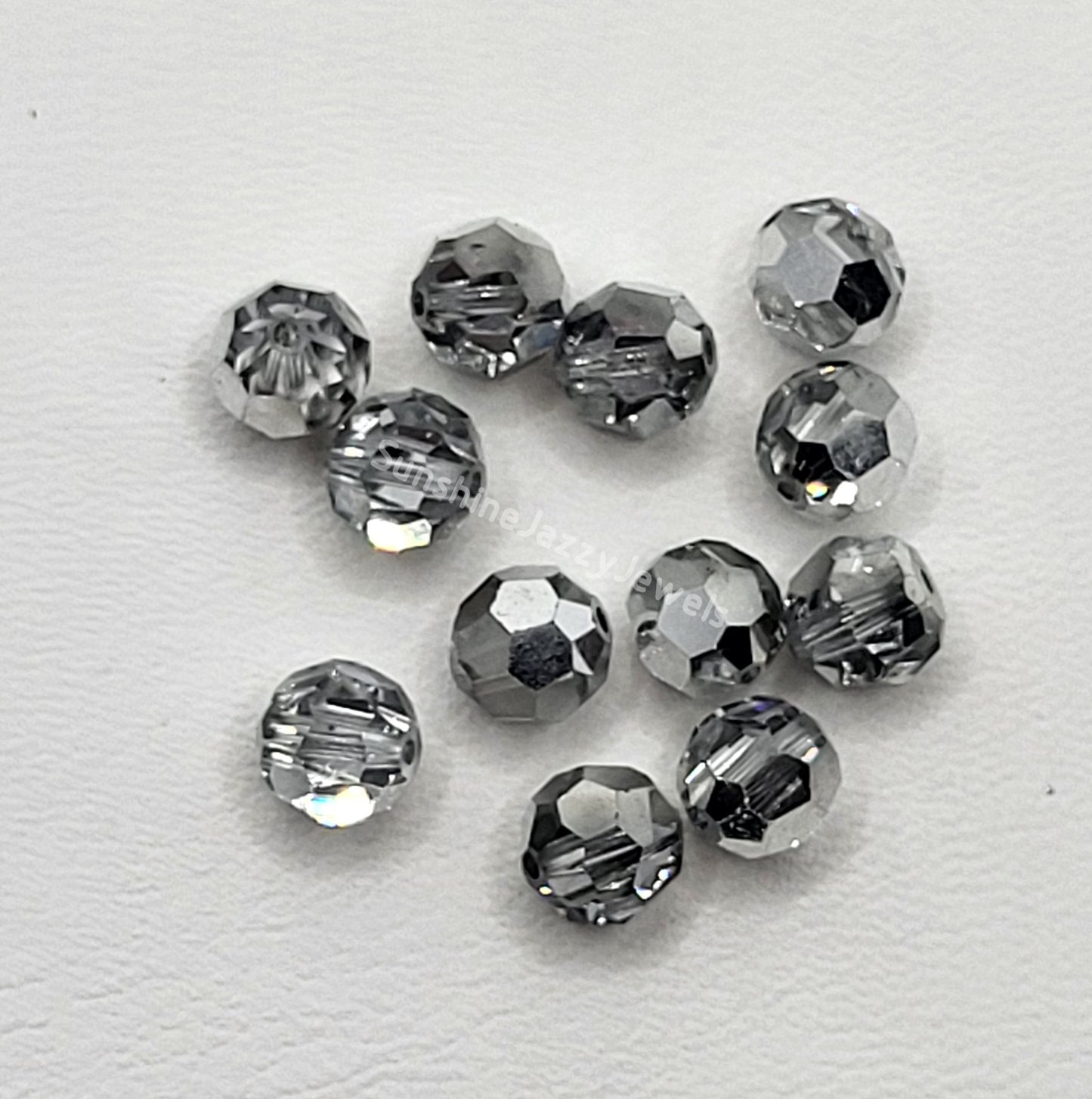 #5000 - Swarovski Crystal 6mm Faceted Round Beads w/ Crystal Effect