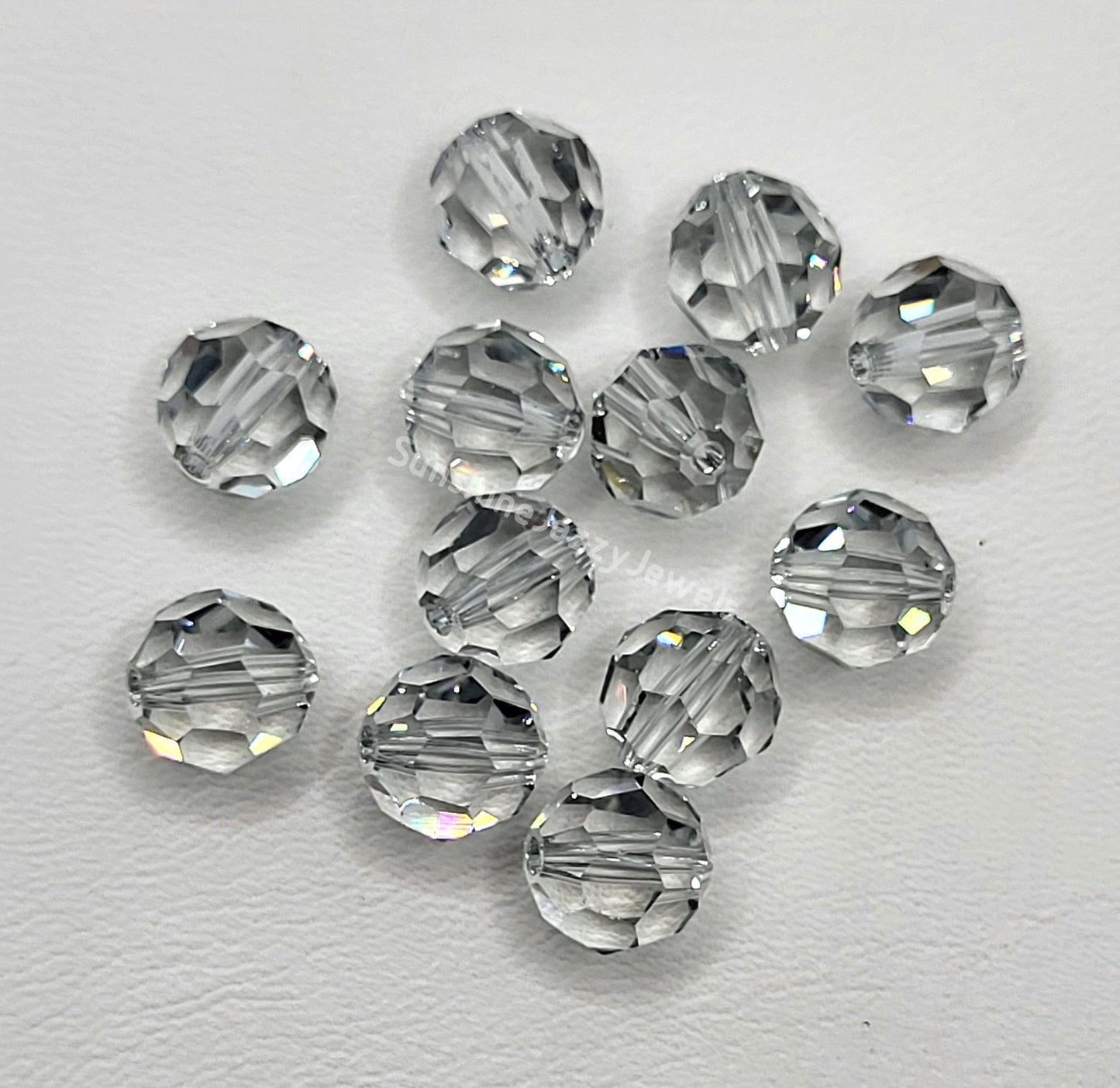 #5000 - Swarovski Crystal 8mm Faceted Round Beads w/ Crystal Effects