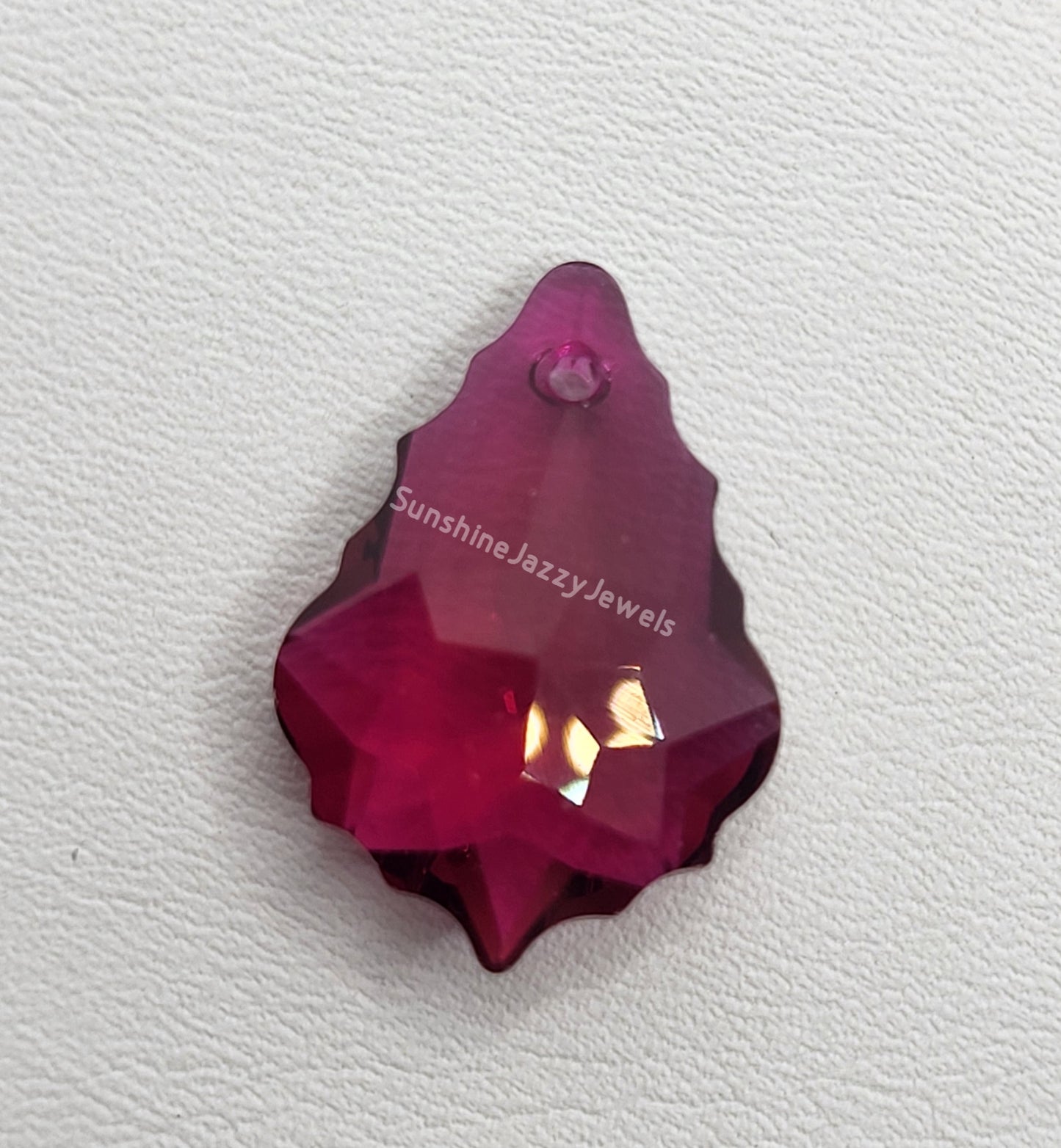 #6090 - Swarovski Crystal Ruby 22mm Baroque Pendant; LAST ONE