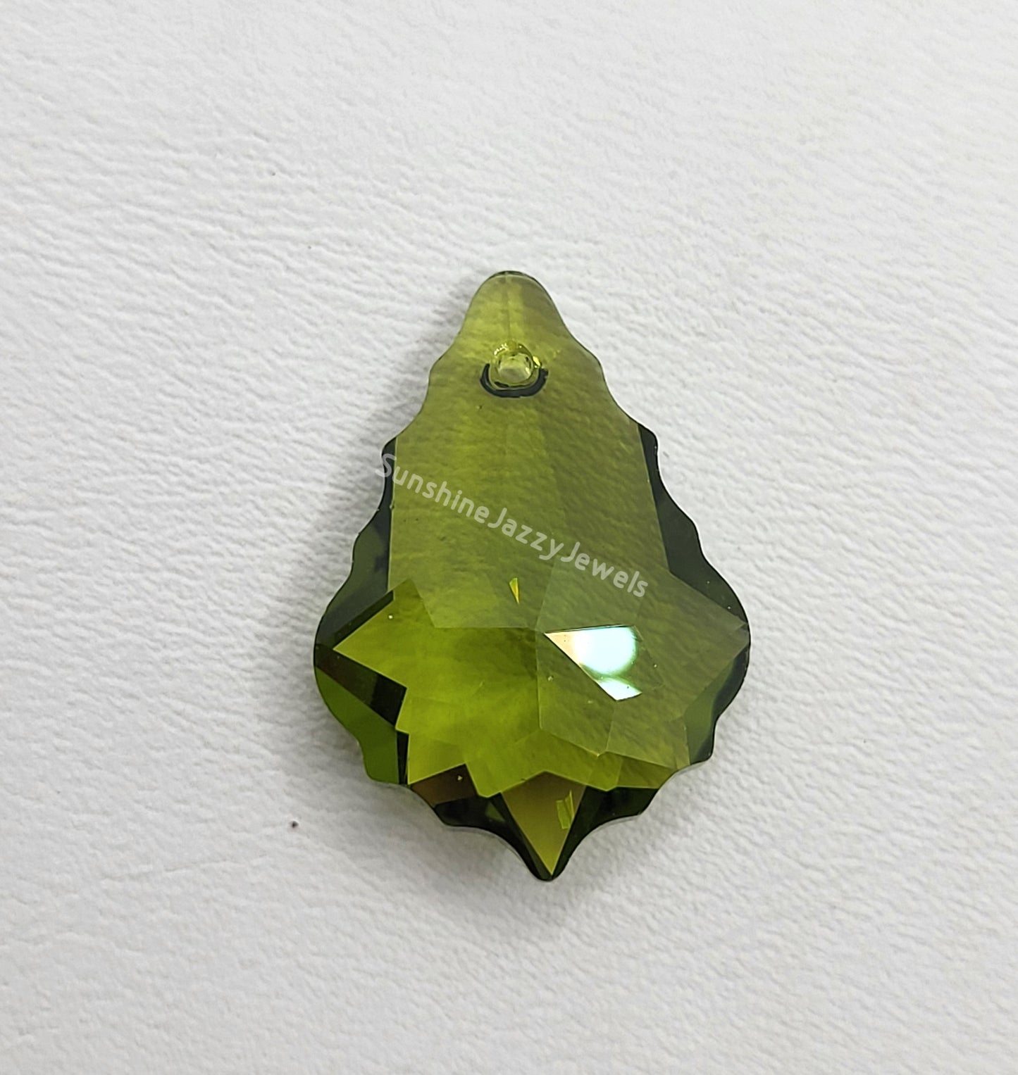 #6090 - Swarovski Crystal Olivine 22mm Baroque Pendant; LAST ONE
