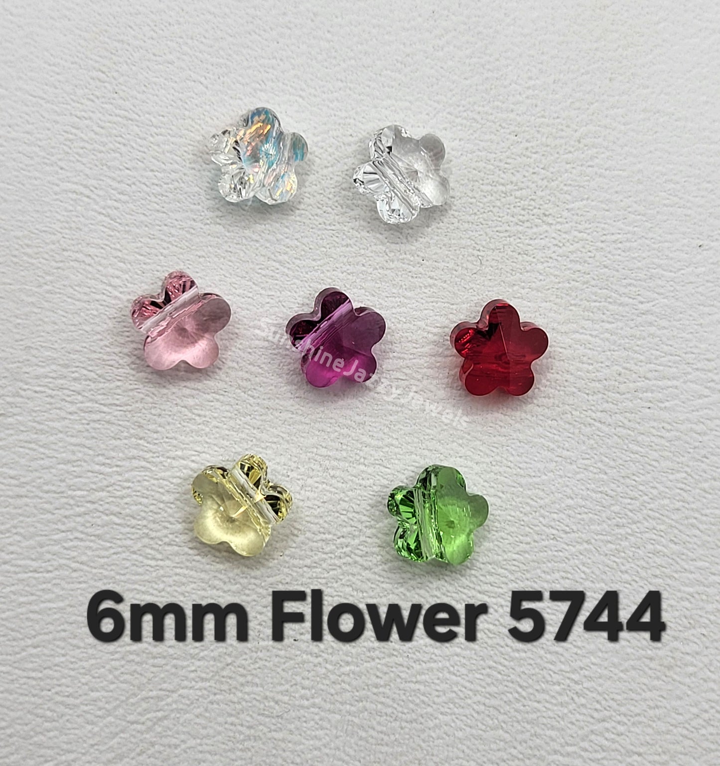 #5744 - Swarovski Crystal 6mm Flower Beads; Many Colors!!