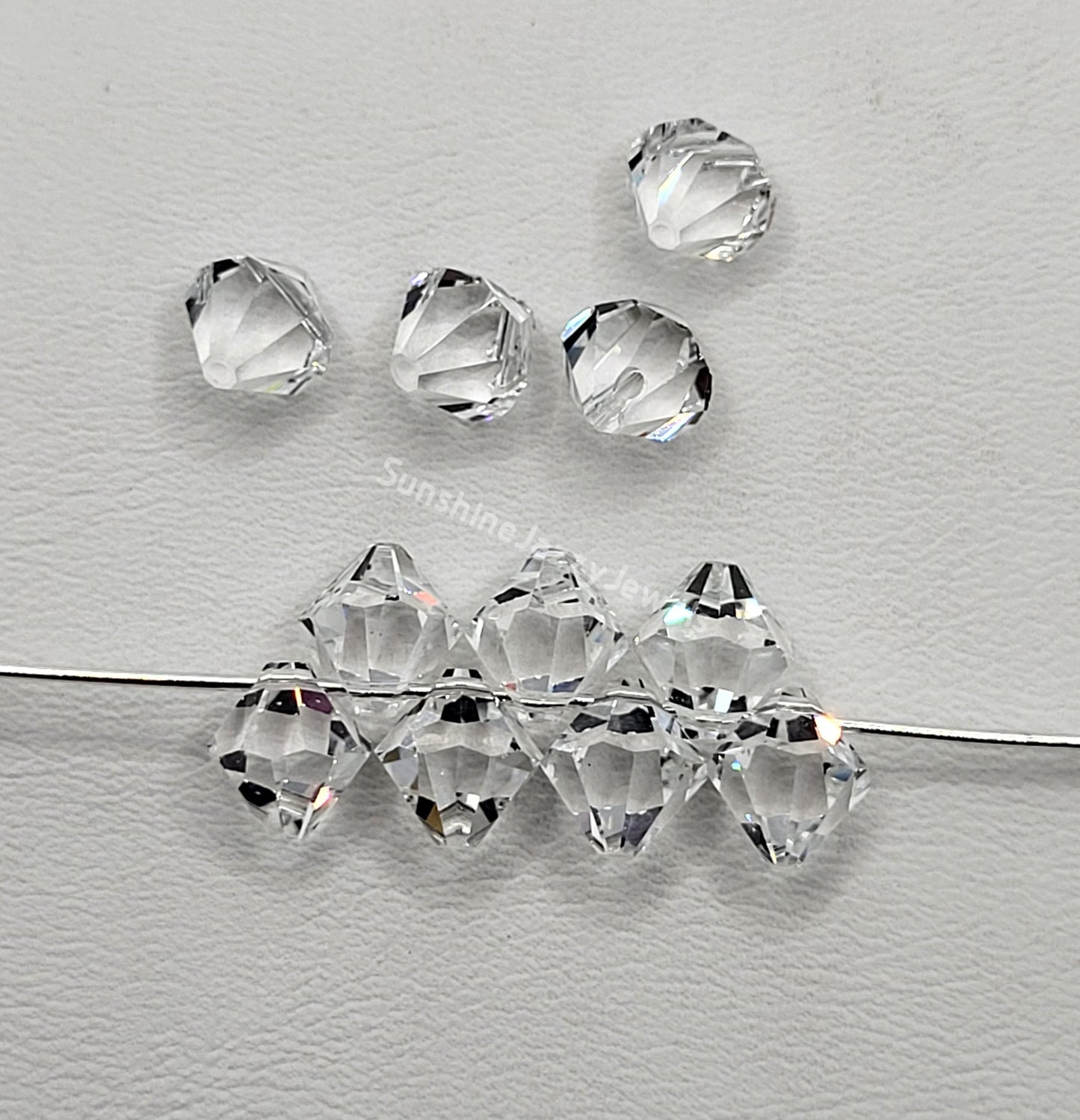 #6301 - Swarovski Crystal 6mm Bicone Pendant; Top Drilled; Many Colors!