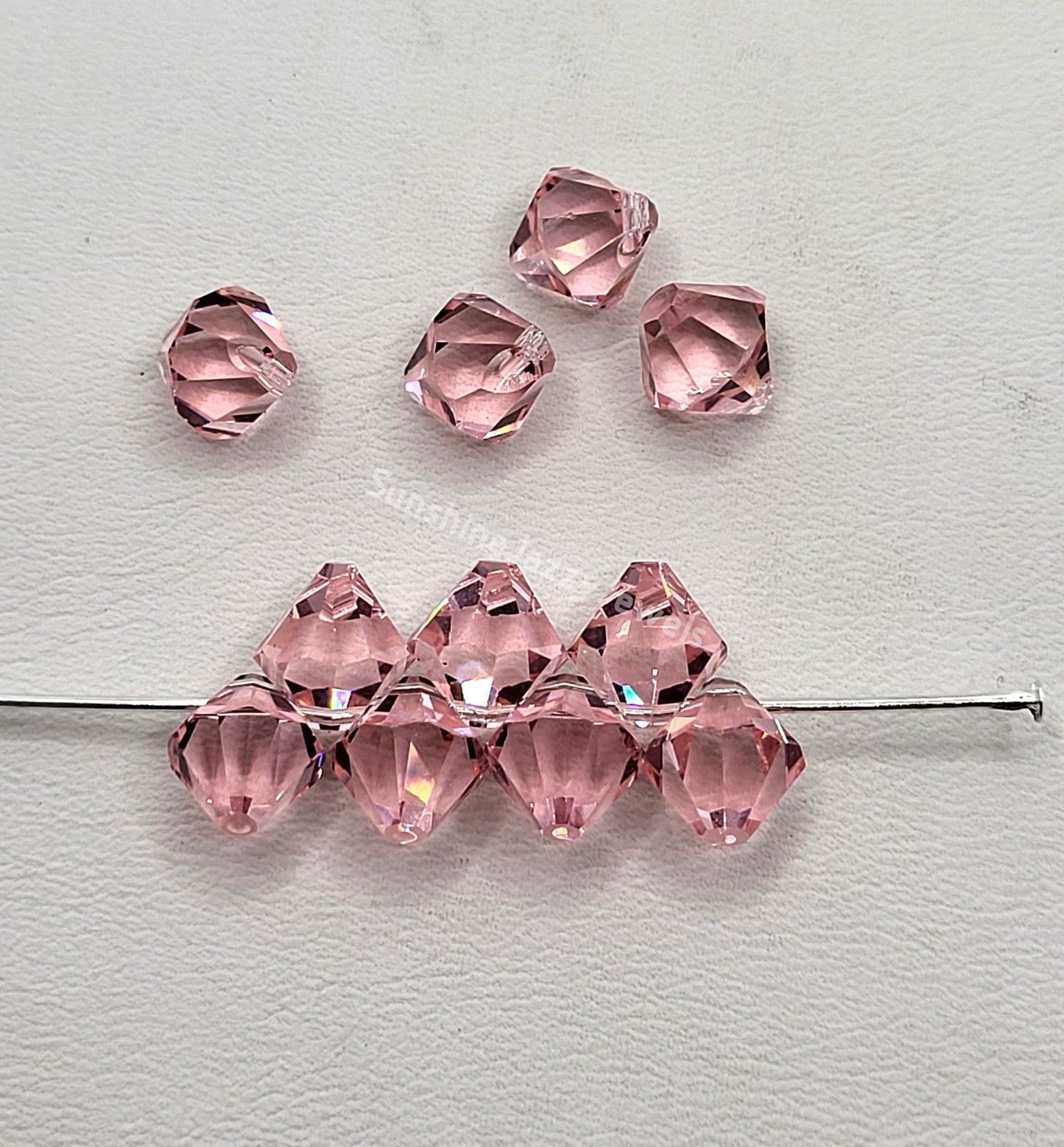 #6301 - Swarovski Crystal 6mm Bicone Pendant; Top Drilled; Many Colors!