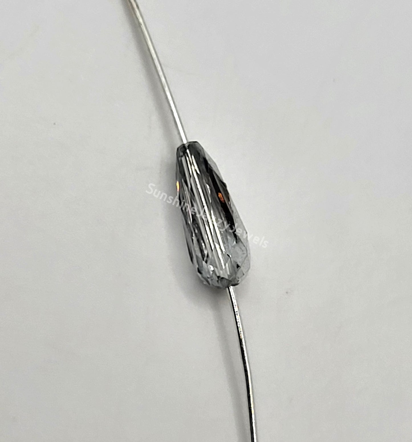 WEB EXCLUSIVE - #5505 - Swarovski Crystal Comet Argent Light CAL Thin Teardrop Beads