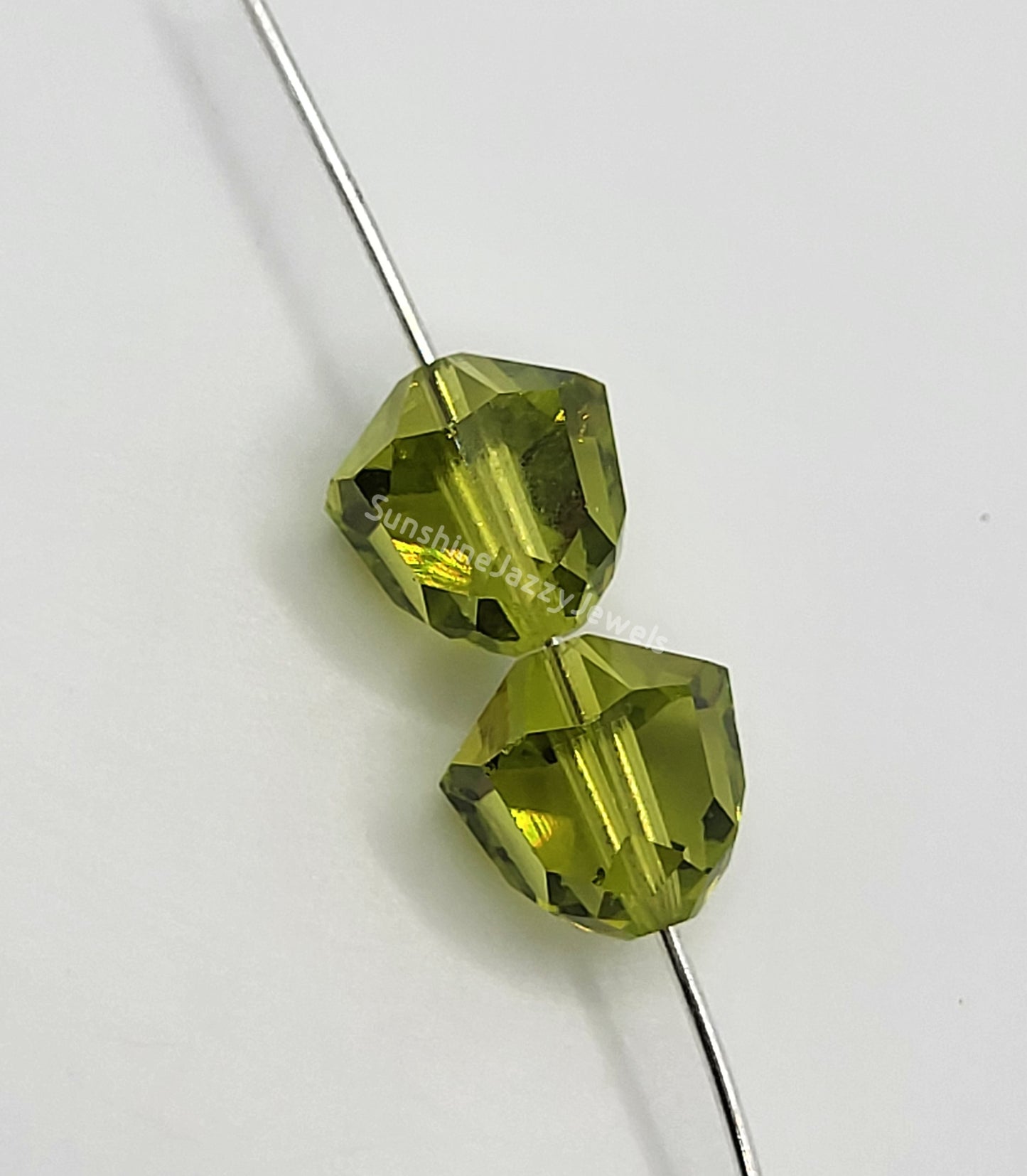 WEB EXCLUSIVE - #5401 - Swarovski Crystal Olivine 10mm Acorn Beads