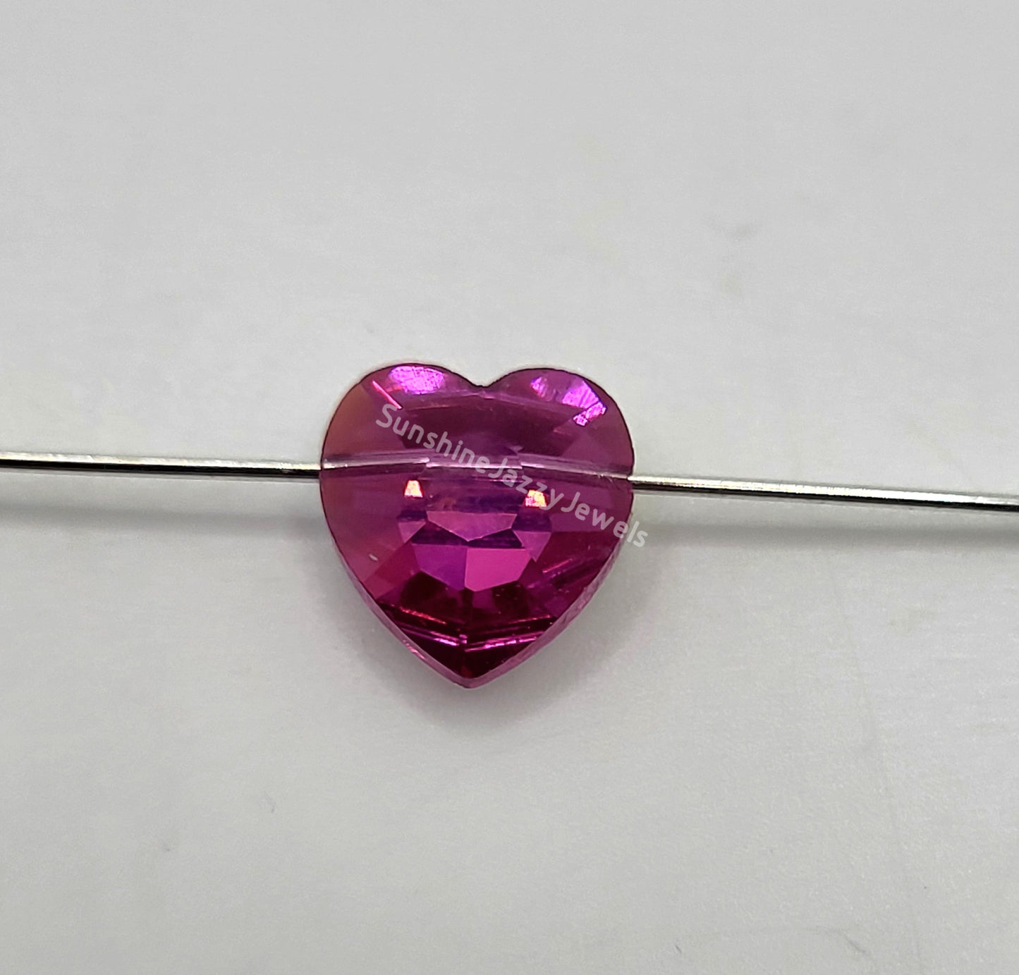 WEB EXCLUSIVE - #5130 - Swarovski Crystal Fuchsia AB 12mm Heart Beads