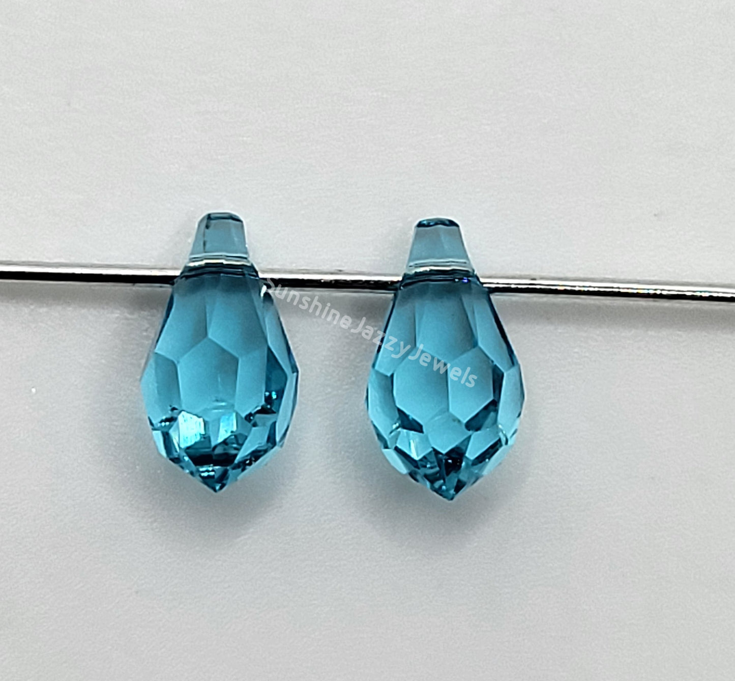 WEB EXCLUSIVE - #6000 - Swarovski Crystal Light Turquoise 11x5.5mm Teardrop Pendants