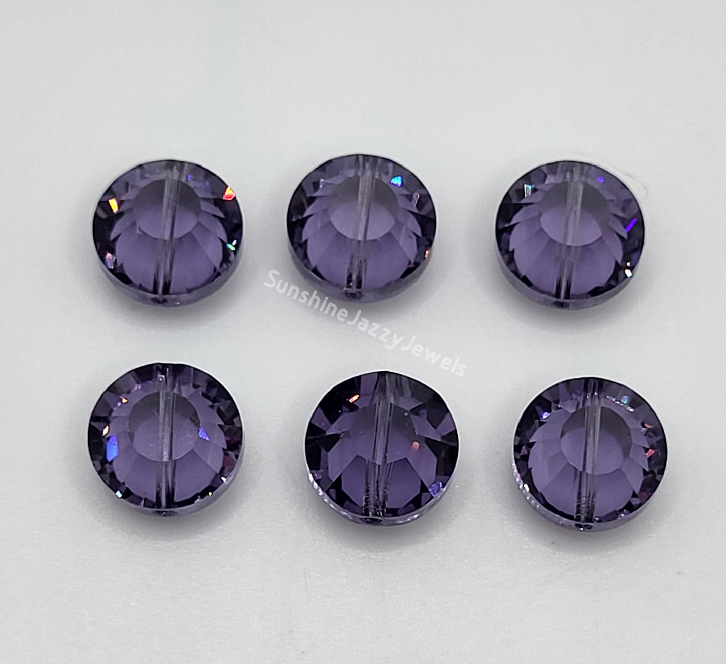 WEB EXCLUSIVE - #5100 - 6pc Swarovski Crystal Cardinal 10mm Lentil Beads
