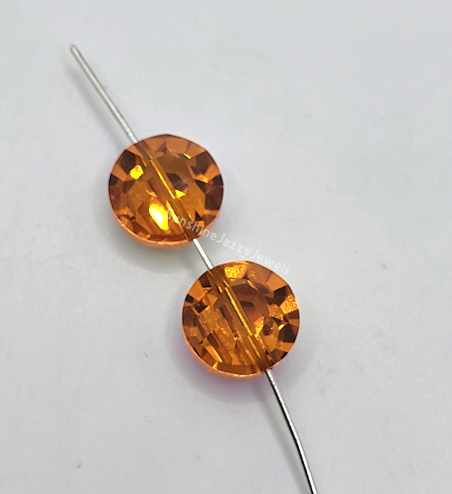 WEB EXCLUSIVE - #5100 - 6pc Swarovski Crystal Sun AB 12mm Lentil Beads