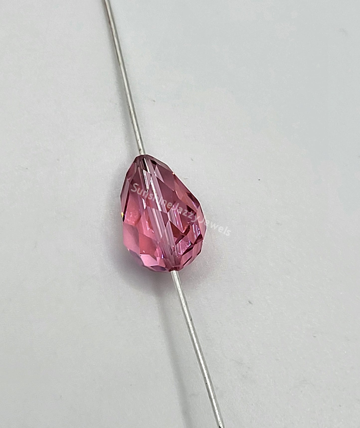 WEB EXCLUSIVE - #5500 - 4pc Swarovski Crystal Rose AB 15x10mm Teardrop Beads