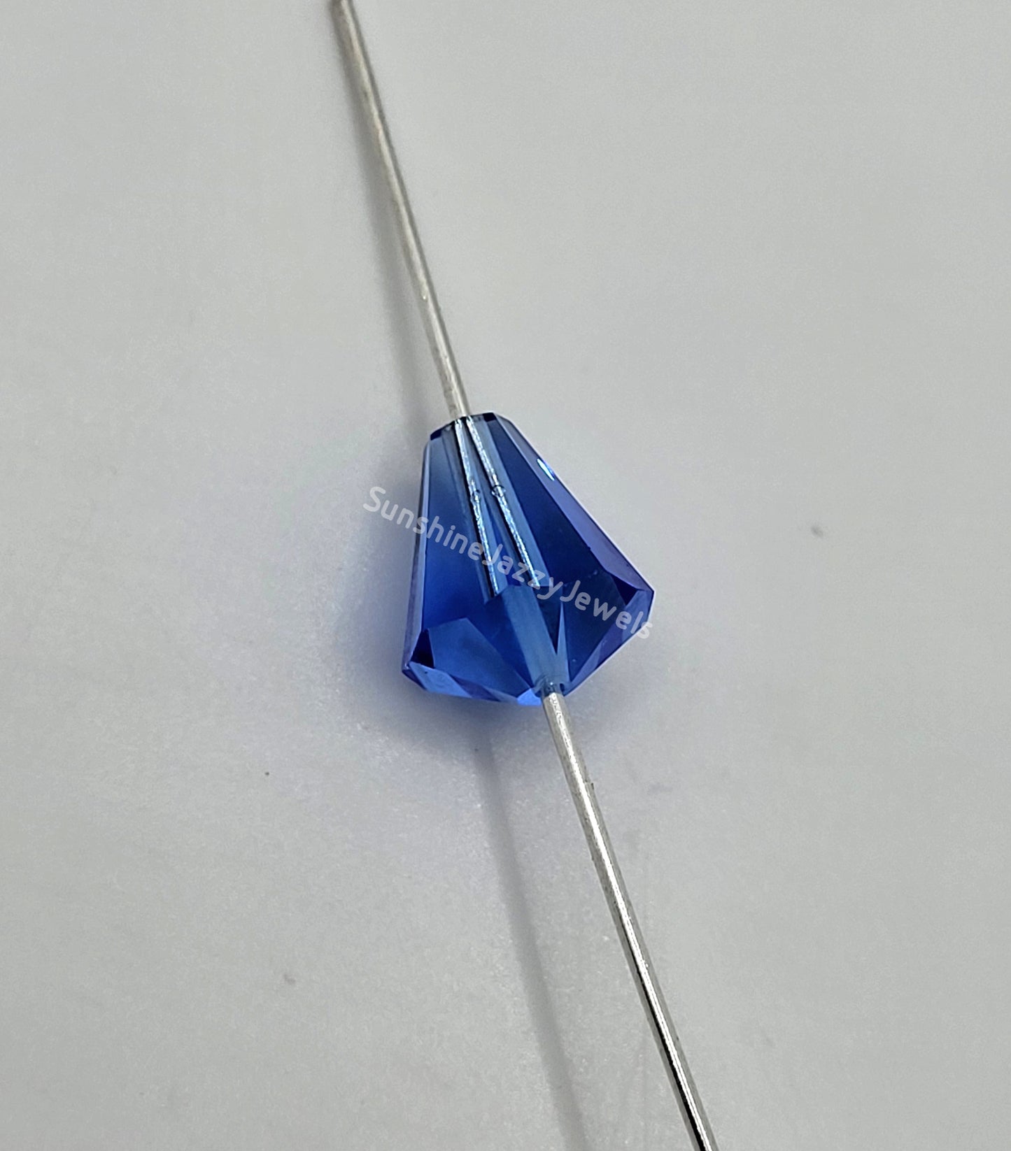 WEB EXCLUSIVE - #5400 - 6pc Swarovski Crystal Sapphire 11x10mm Cone Beads
