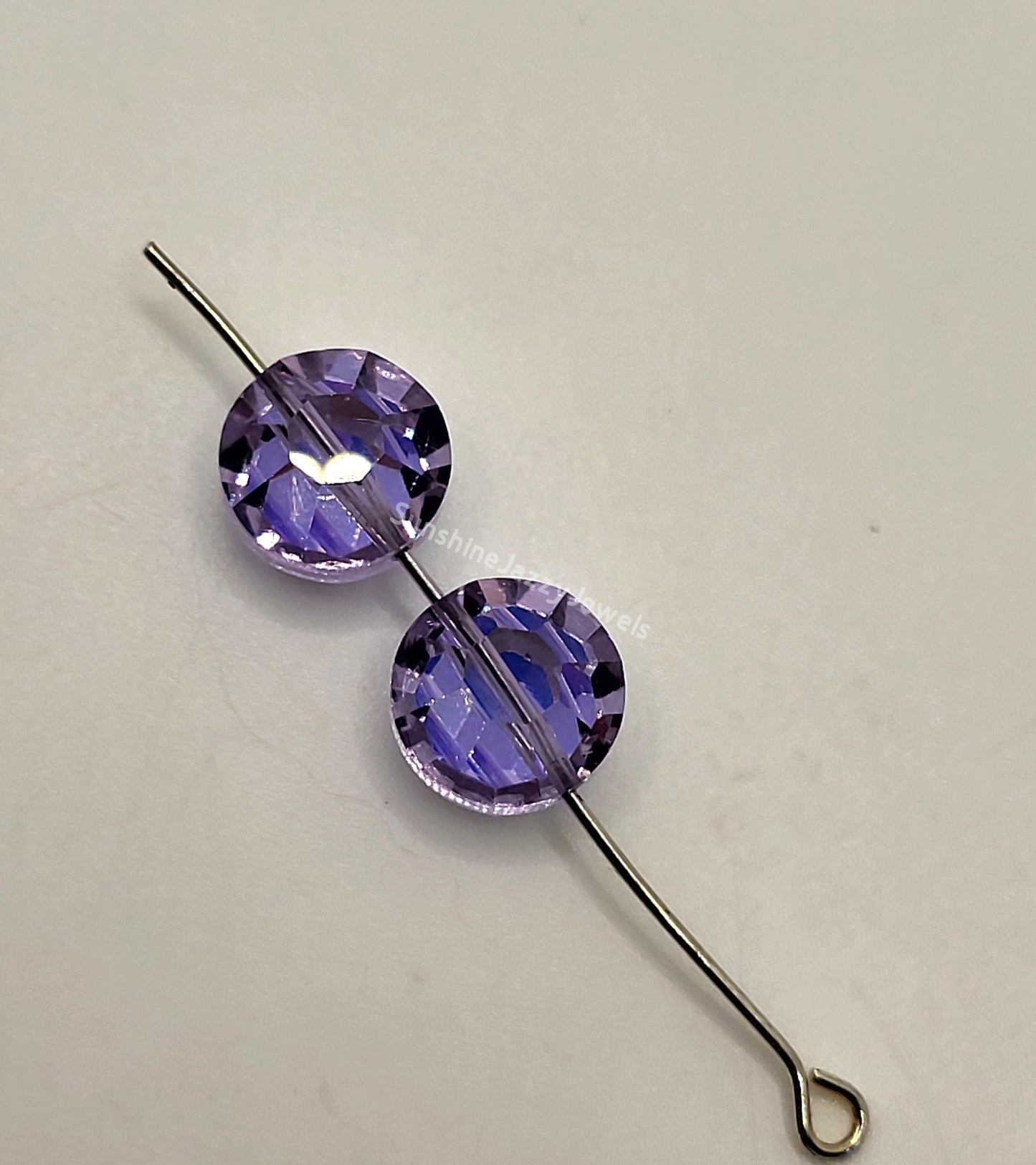 WEB EXCLUSIVE - #5100 - 6pc Swarovski Crystal Alexandrite AB 10mm Lentil Beads