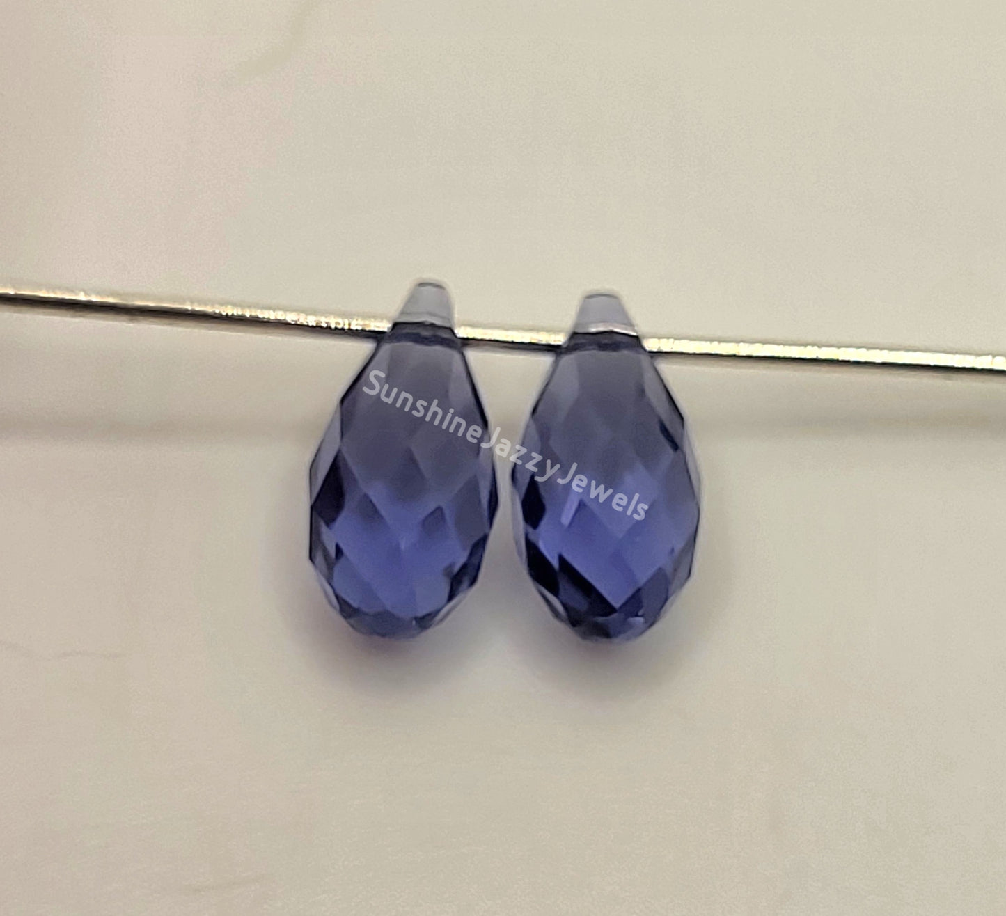 #6010 - 2pc Swarovski Crystal Tanzanite 11mm Briolette Pendants; LAST ONE
