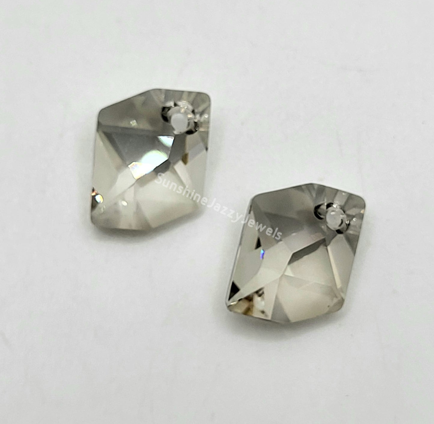 #6680 - 2pc Swarovski Crystal Silver Shade 14mm Cosmic Pendant; LAST ONE