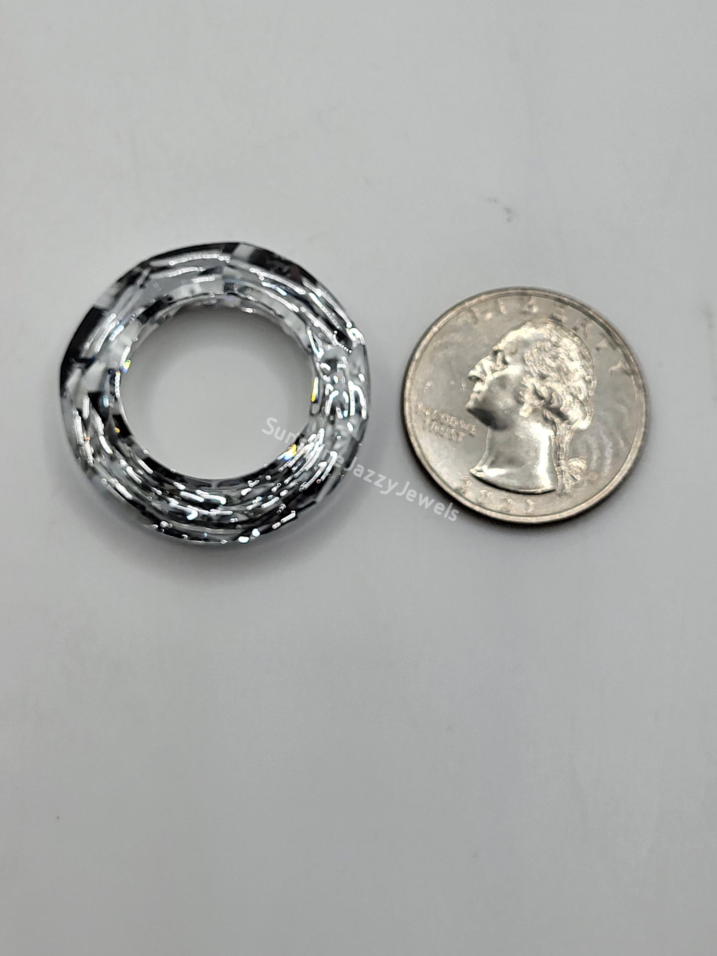 #4139 - Swarovski Crystal Comet Argent Light CAL 30mm Cosmic Ring ; LAST ONE