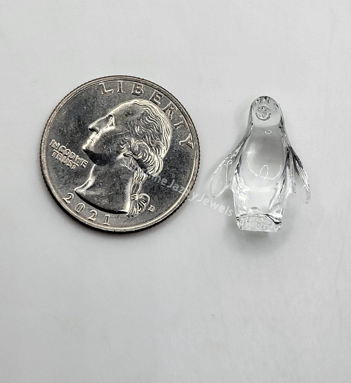 #6555 - Swarovski Crystal Clear Penguin Bead/ Pendant