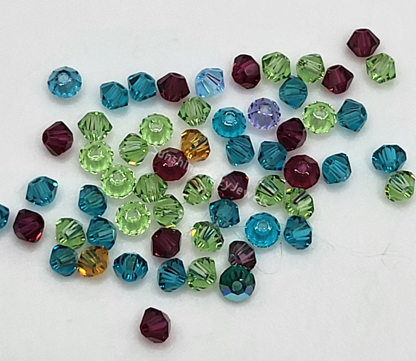 CLEARANCE MIX! 70pc Swarovski Crystal Assorted Colors 3mm Bicone Beads