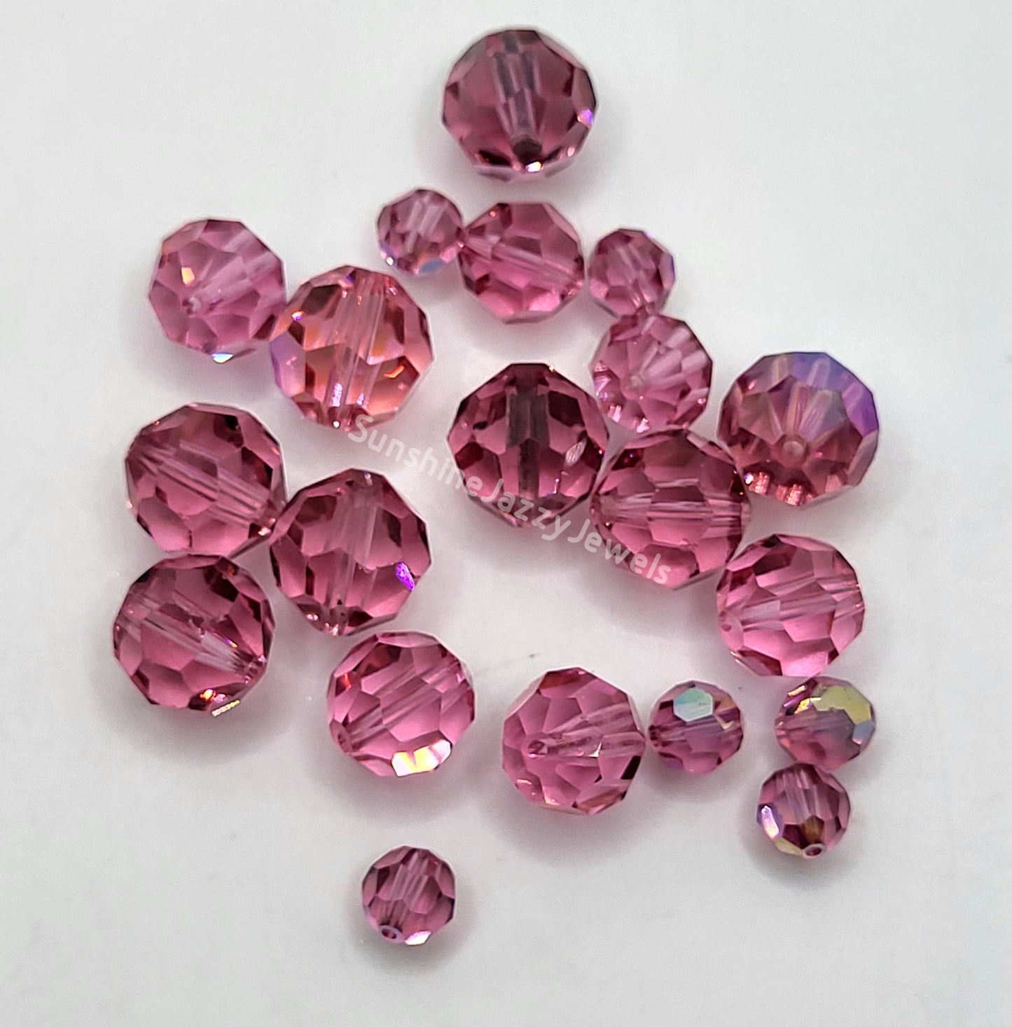 CLEARANCE MIX! 20pc Swarovski Crystal Shades of Pink 5-10mm Round 5000 Beads